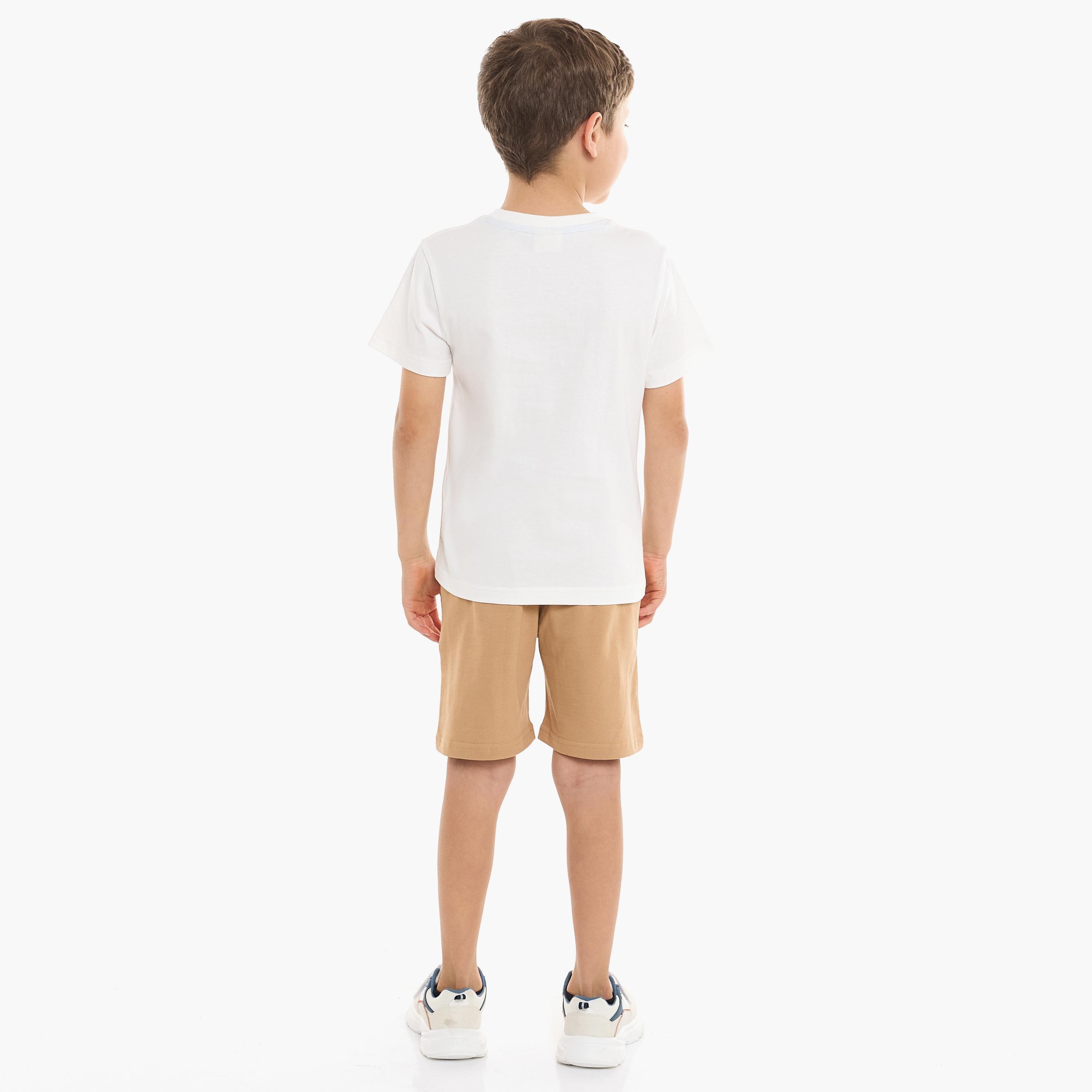 Victor and Jane 2-Piece Printed Short Sleeves T-Shirt with Shorts-boys-clothing-setsandcoords-image-4