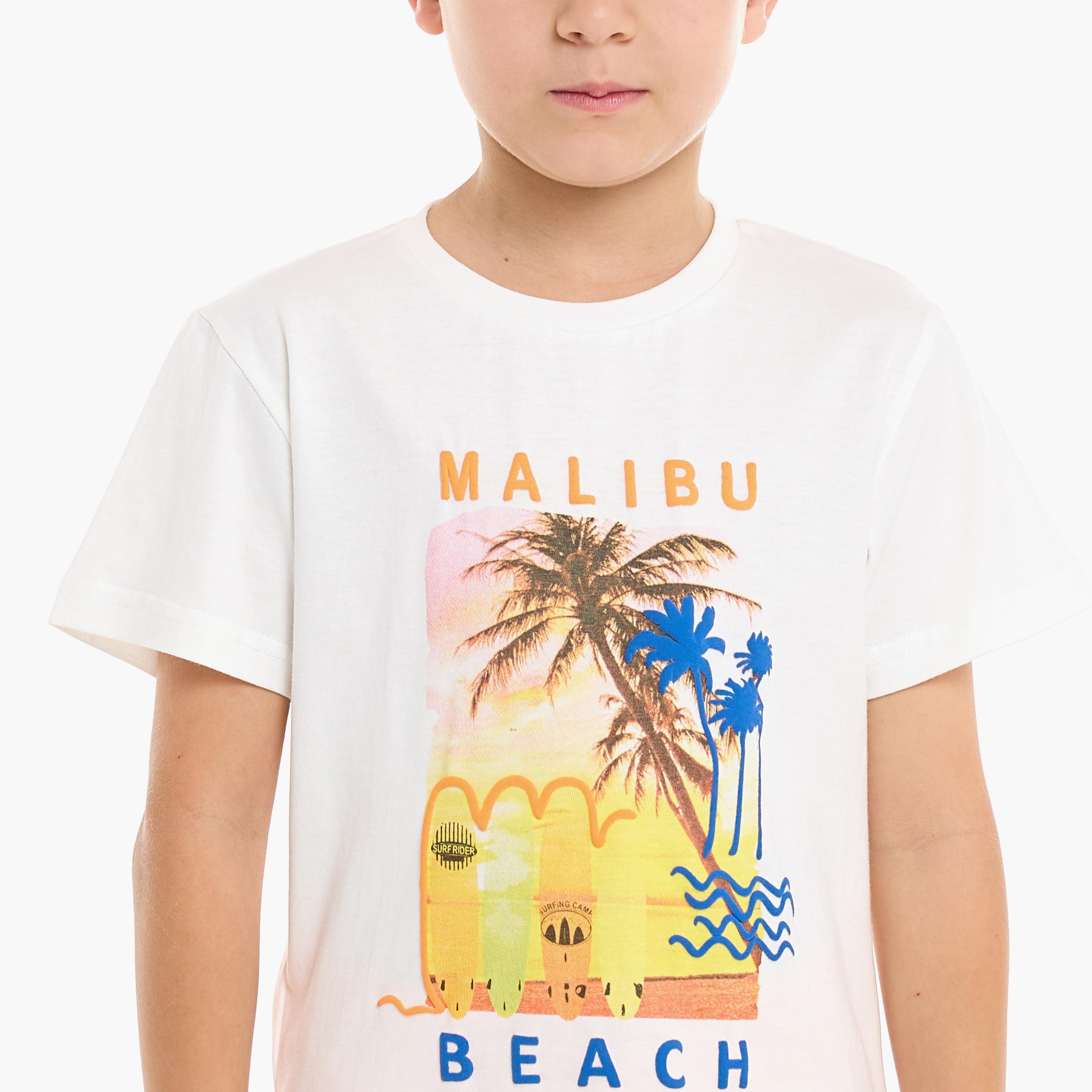 Victor and Jane 2-Piece Printed Short Sleeves T-Shirt with Shorts-baby-boys-clothing-setsandcoords-image-2