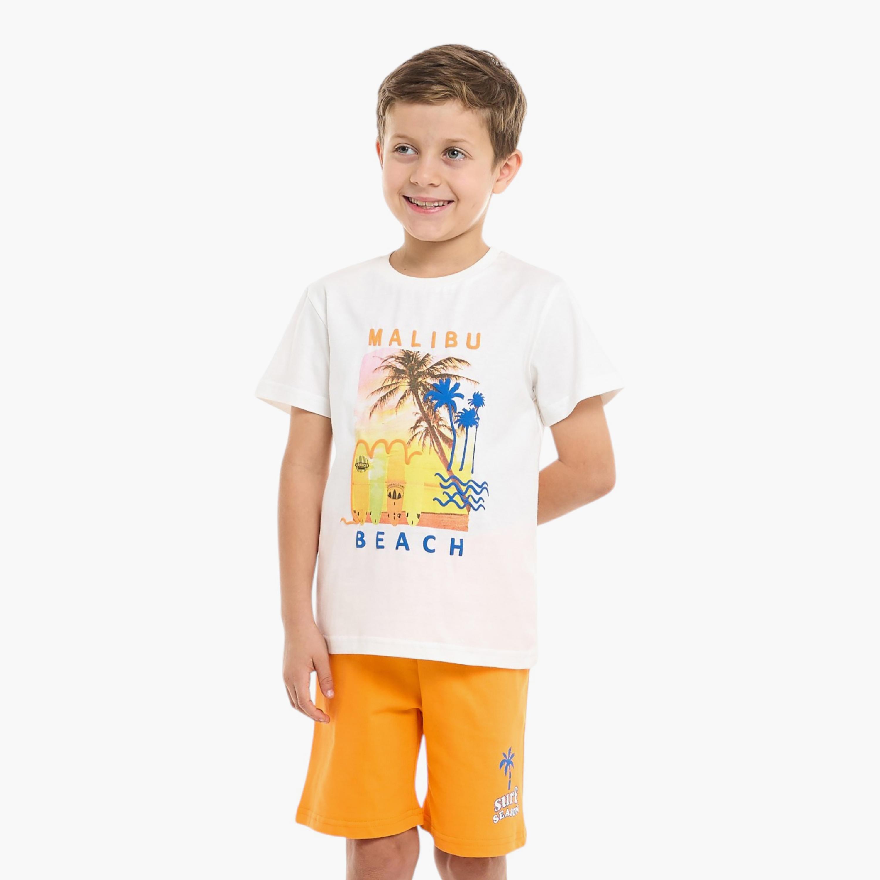 Victor and Jane 2-Piece Printed Short Sleeves T-Shirt with Shorts-baby-boys-clothing-setsandcoords-image-5