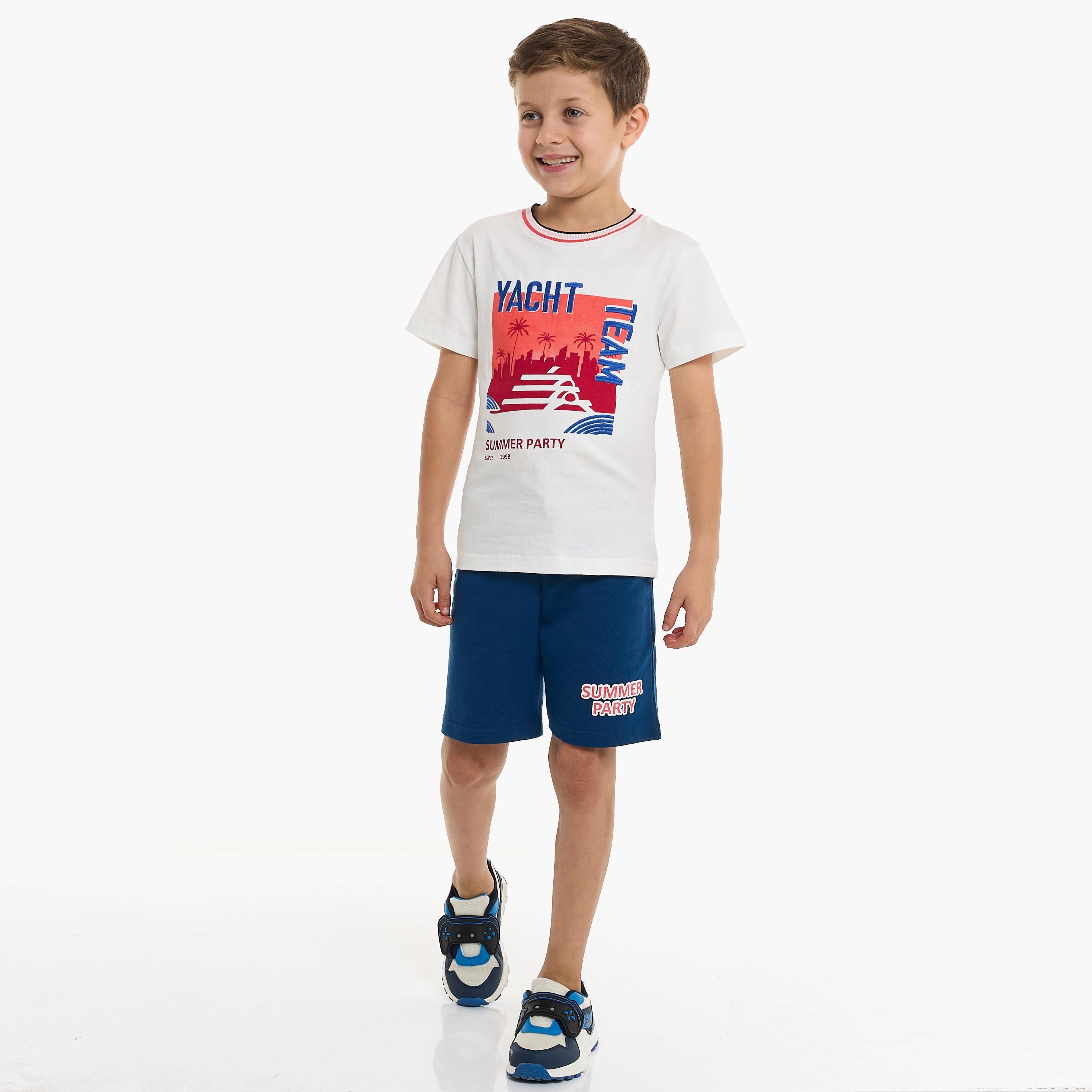 Victor and Jane 2-Piece Printed Short Sleeves T-Shirt with Shorts-baby-boys-clothing-setsandcoords-image-1
