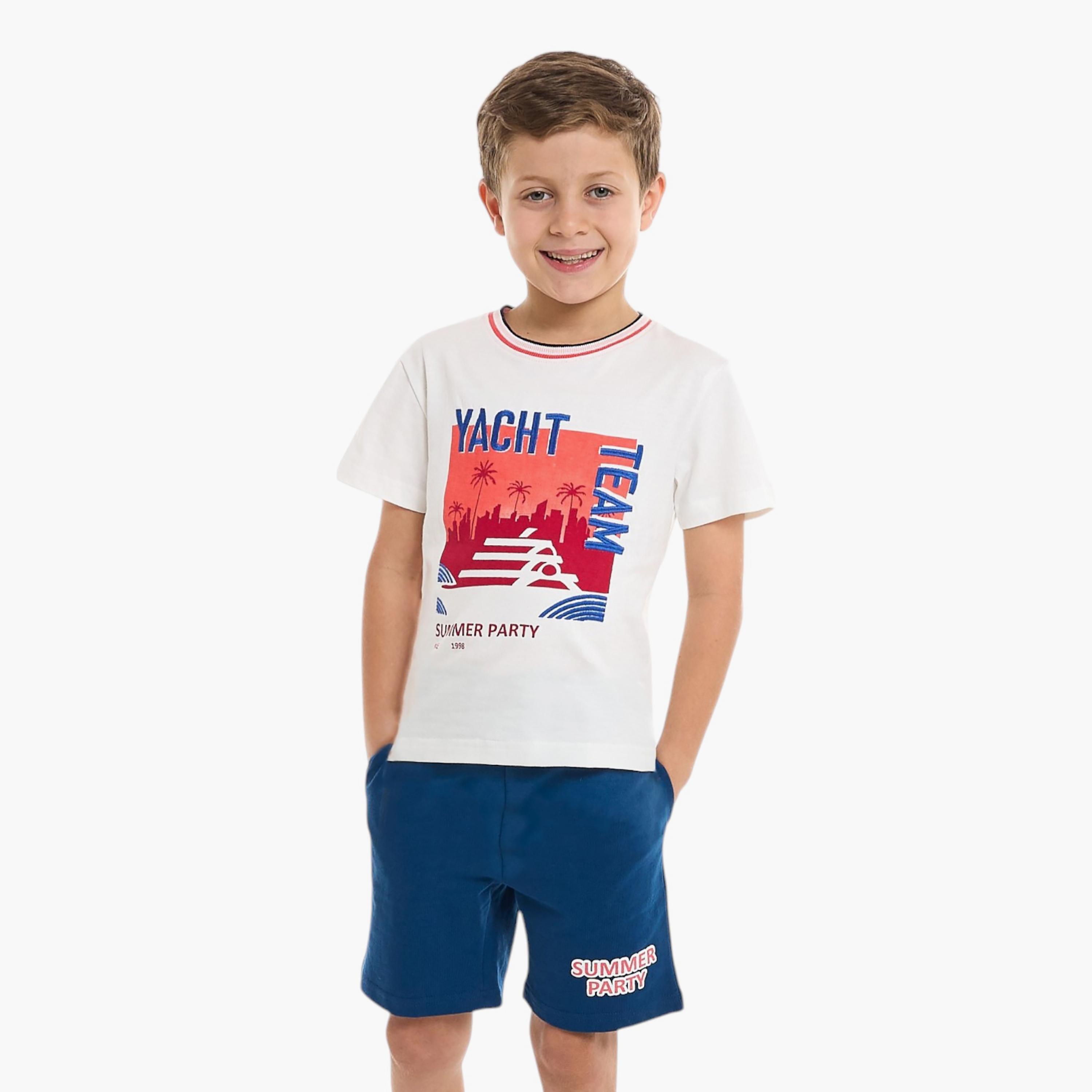 Victor and Jane 2-Piece Printed Short Sleeves T-Shirt with Shorts-baby-boys-clothing-setsandcoords-image-3
