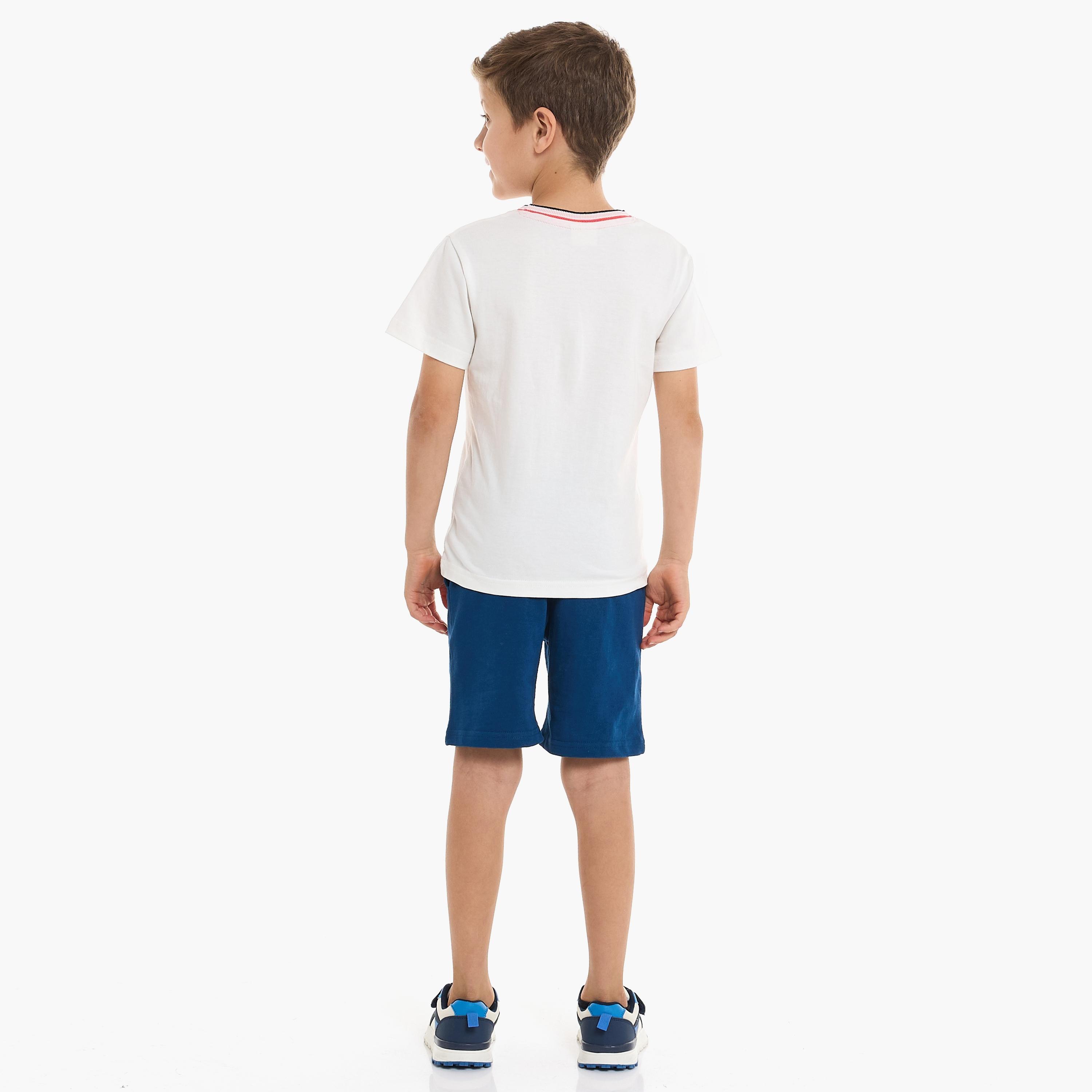 Victor and Jane 2-Piece Printed Short Sleeves T-Shirt with Shorts-baby-boys-clothing-setsandcoords-image-4