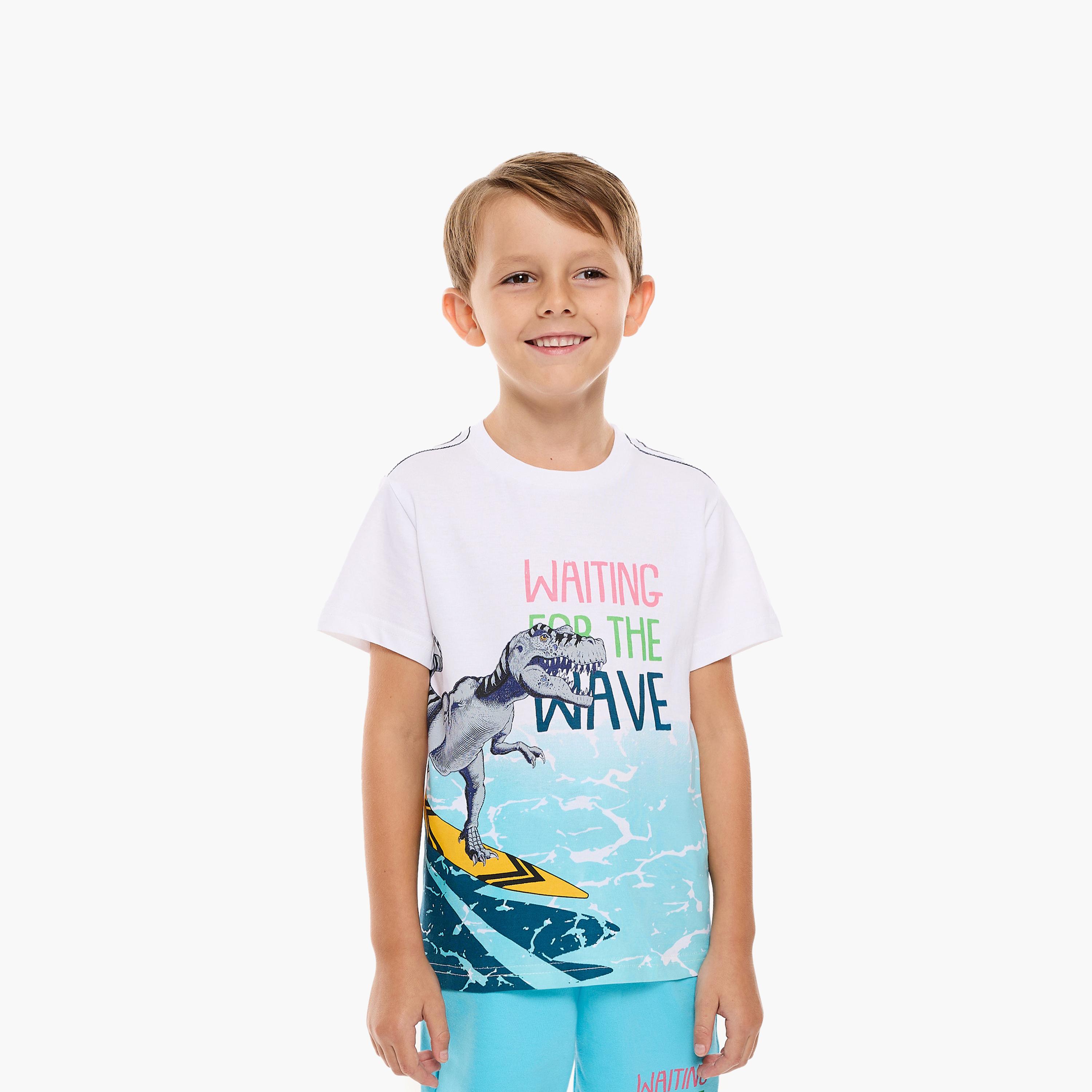 تي شيرت مطبوع بأكمام قصيرة مع شورت من قطعتين من فيكتور اند جين-boys-clothing-setsandcoords-image-3