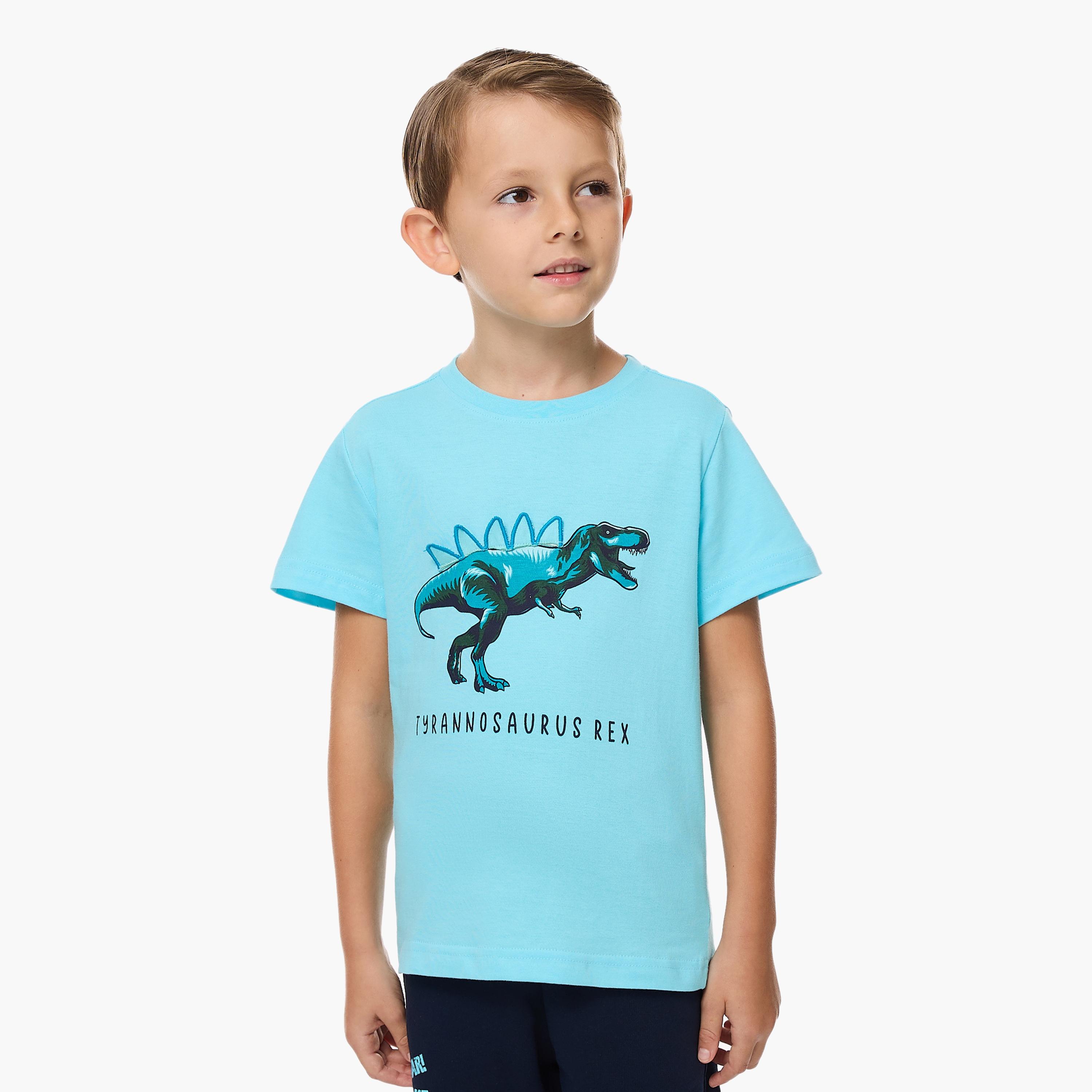 تي شيرت مطبوع بأكمام قصيرة مع شورت من قطعتين من فيكتور اند جين-boys-clothing-setsandcoords-image-3