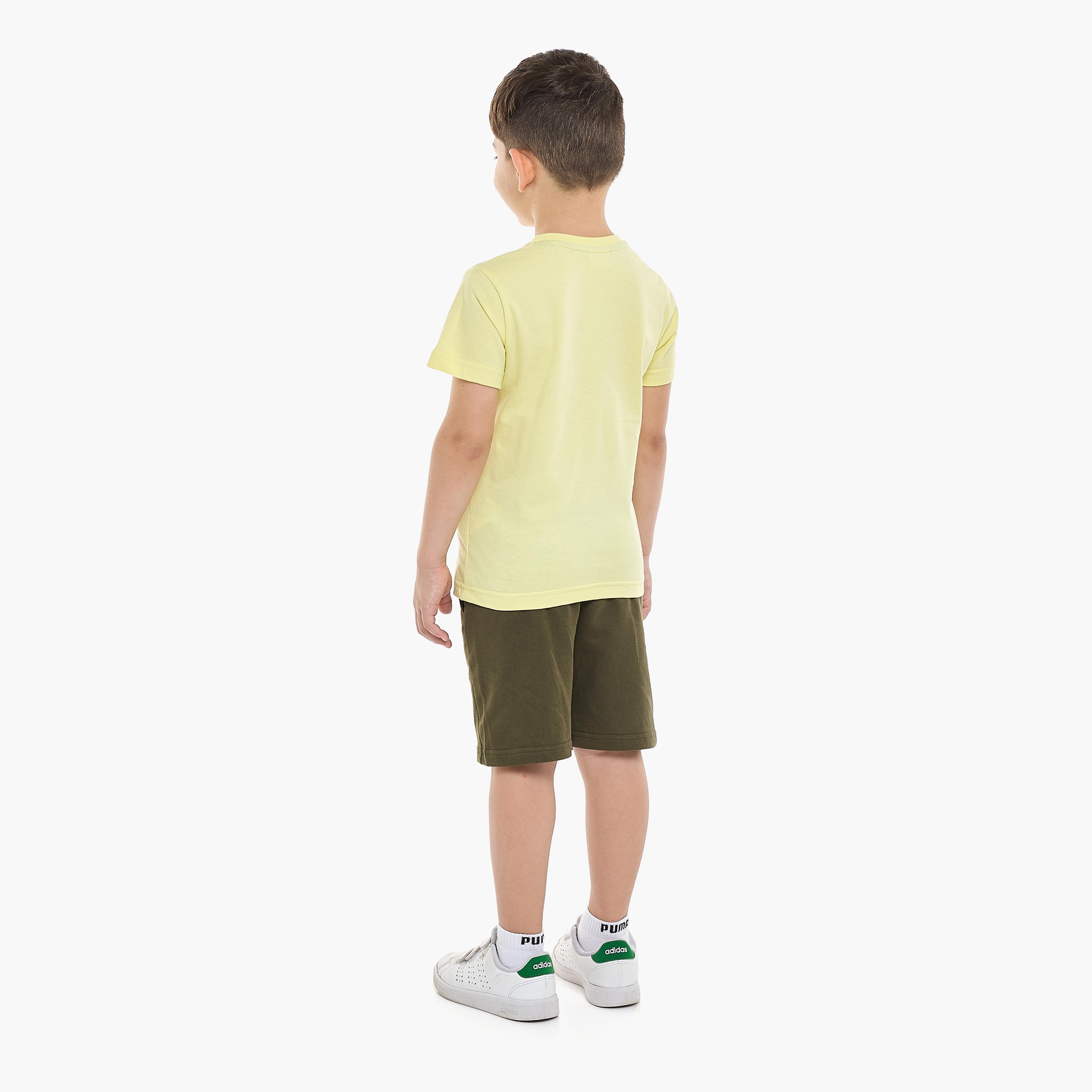 Victor and Jane 2-Piece Printed Short Sleeves T-Shirt with Shorts-baby-boys-clothing-setsandcoords-image-2