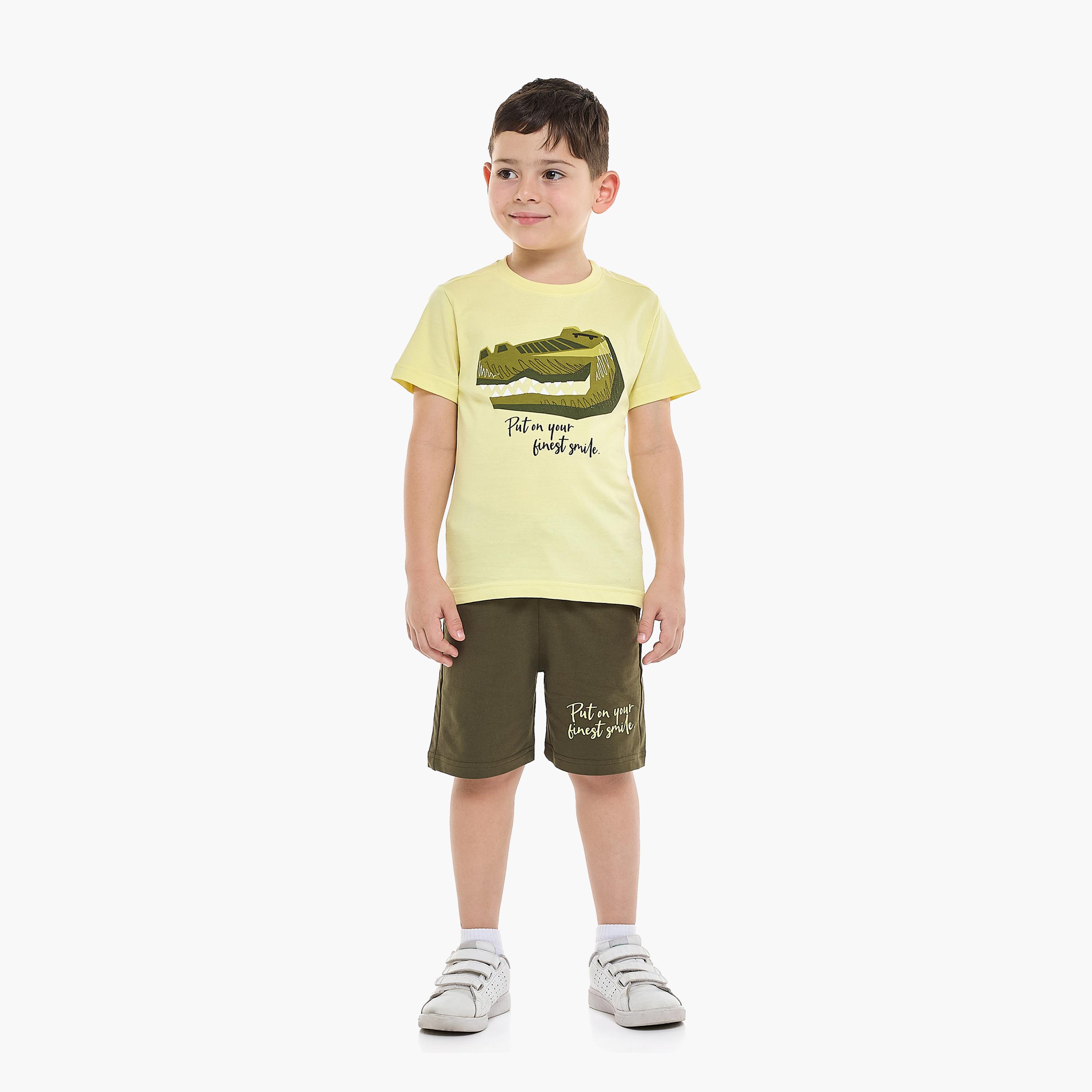 Victor and Jane 2-Piece Printed Short Sleeves T-Shirt with Shorts-baby-boys-clothing-setsandcoords-image-5