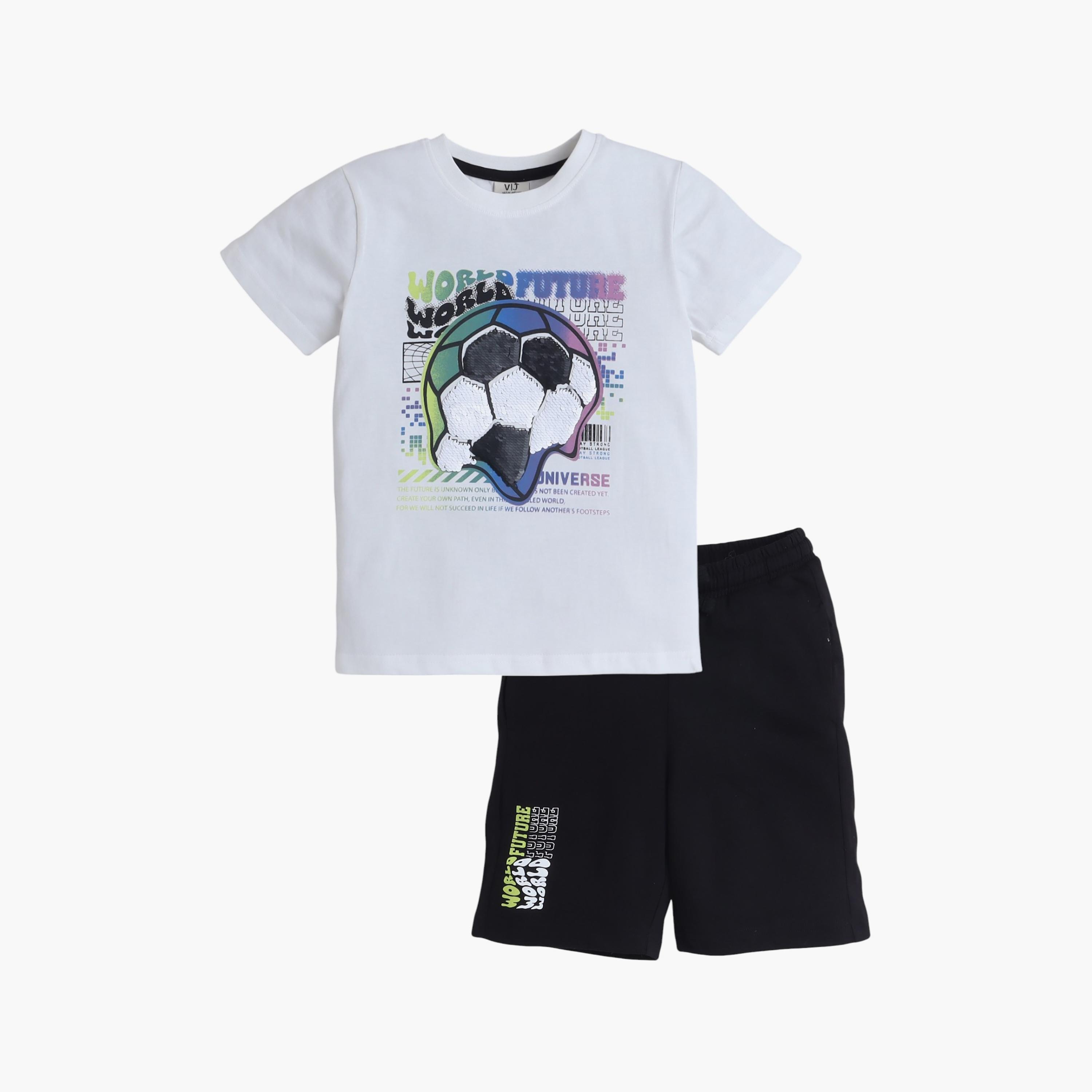 تي شيرت مطبوع بأكمام قصيرة مع شورت من قطعتين من فيكتور اند جين-boys-clothing-setsandcoords-image-1
