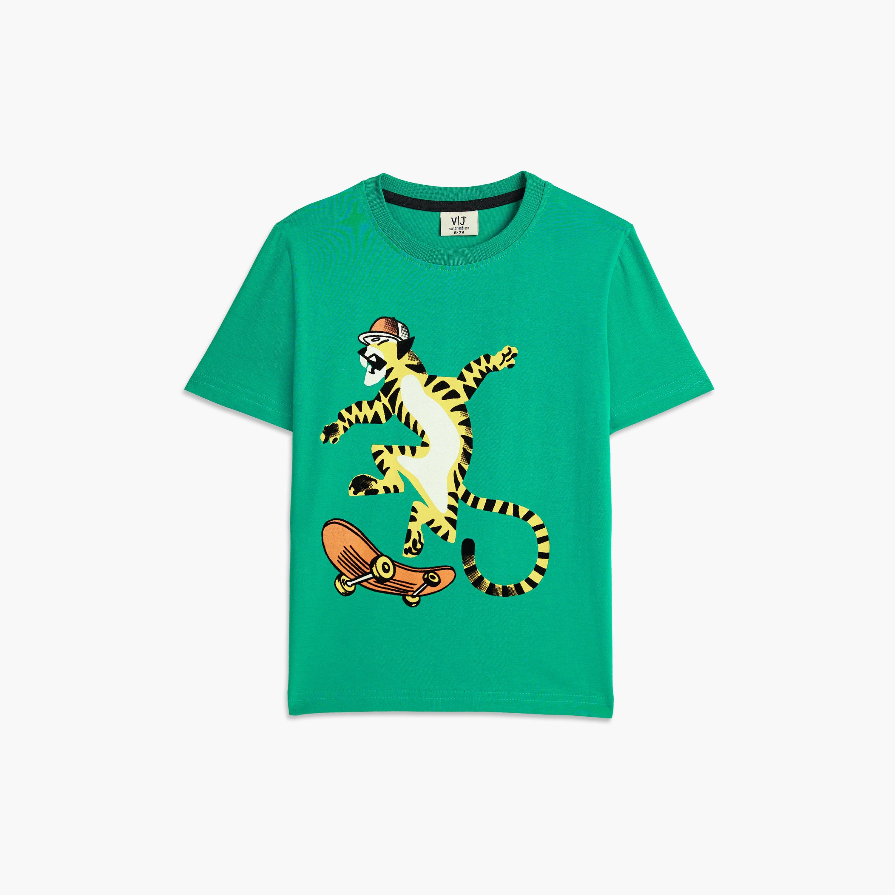 Victor and Jane 2-Piece Printed Short Sleeves T-Shirt with Shorts-boys-clothing-setsandcoords-image-2