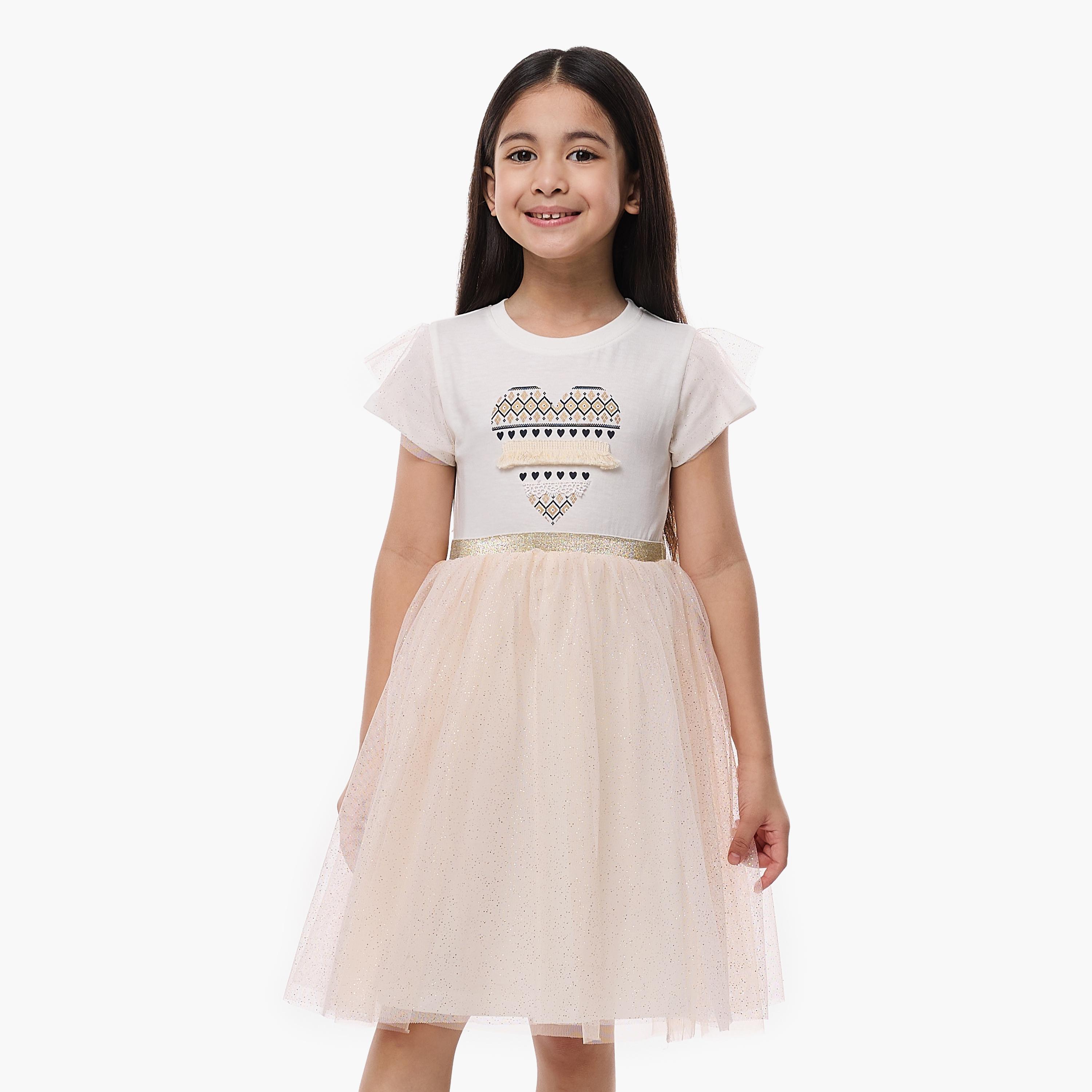 Victor and Jane Printed Short Sleeves Dress-girls-clothing-dressesandjumpsuits-image-1