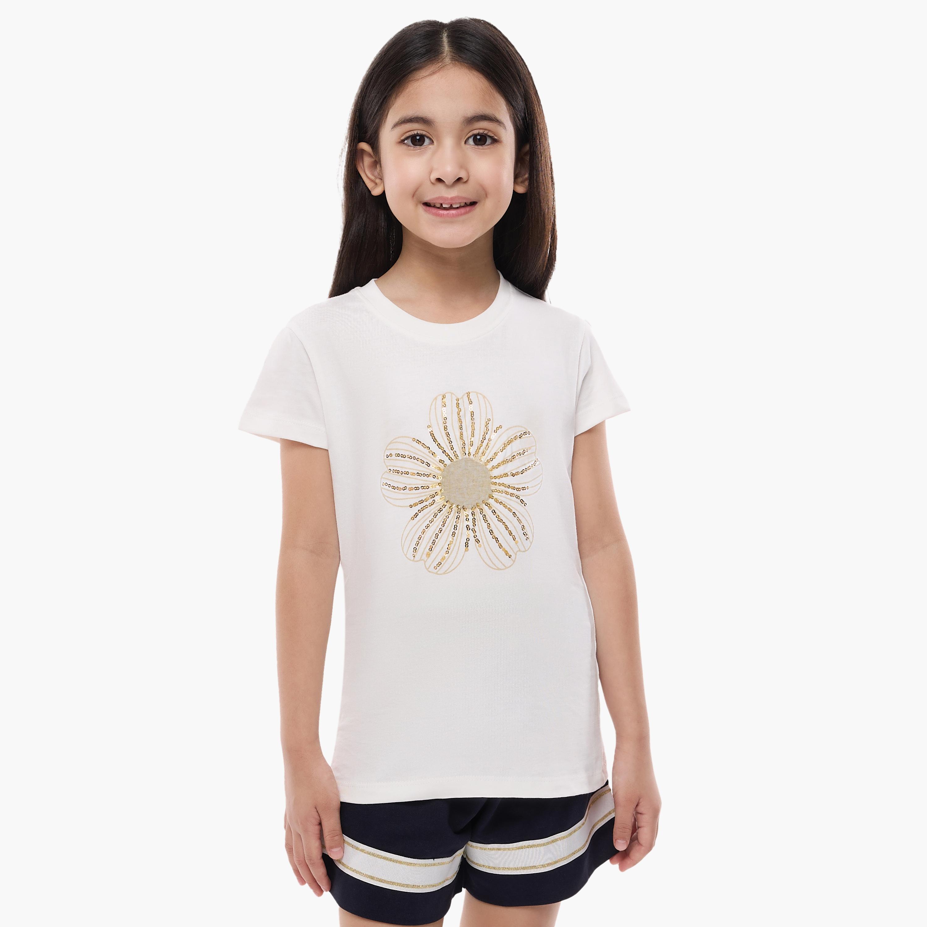 Victor and Jane 2-Piece Printed Short Sleeves T-Shirt with Shorts-girls-clothing-setsandcoords-image-3
