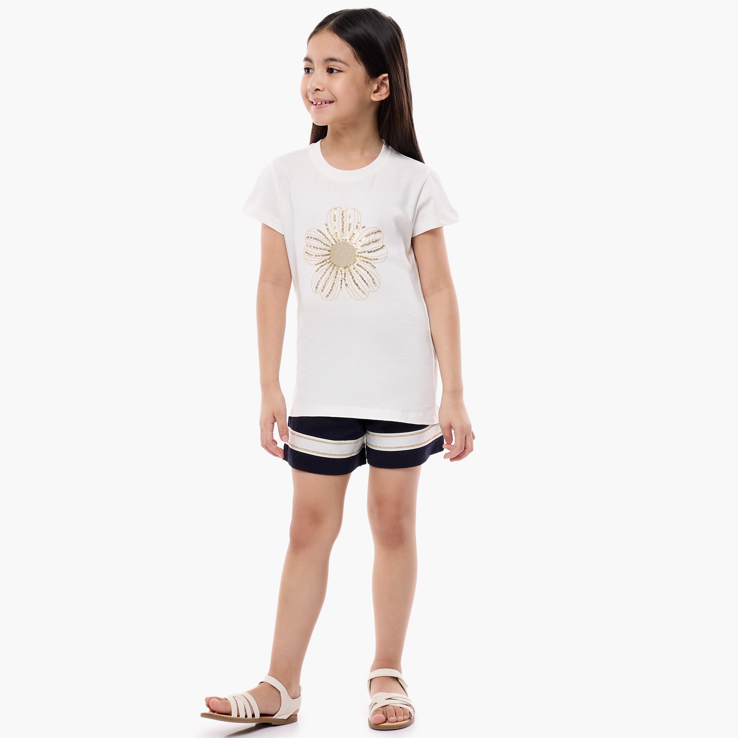 Victor and Jane 2-Piece Printed Short Sleeves T-Shirt with Shorts-girls-clothing-setsandcoords-image-5