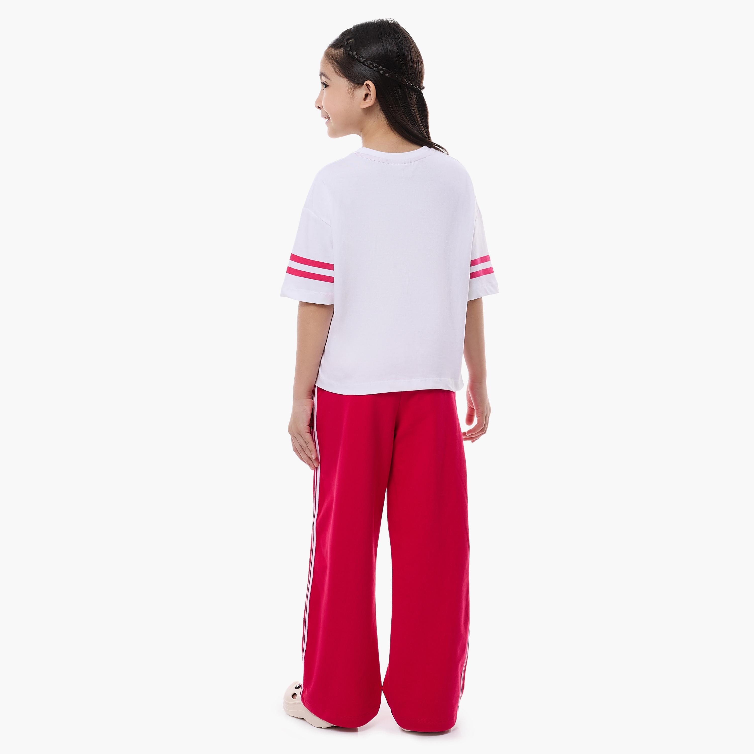 Victor and Jane 2-Piece Printed Short Sleeves T-Shirt with Pants-girls-clothing-setsandcoords-image-2