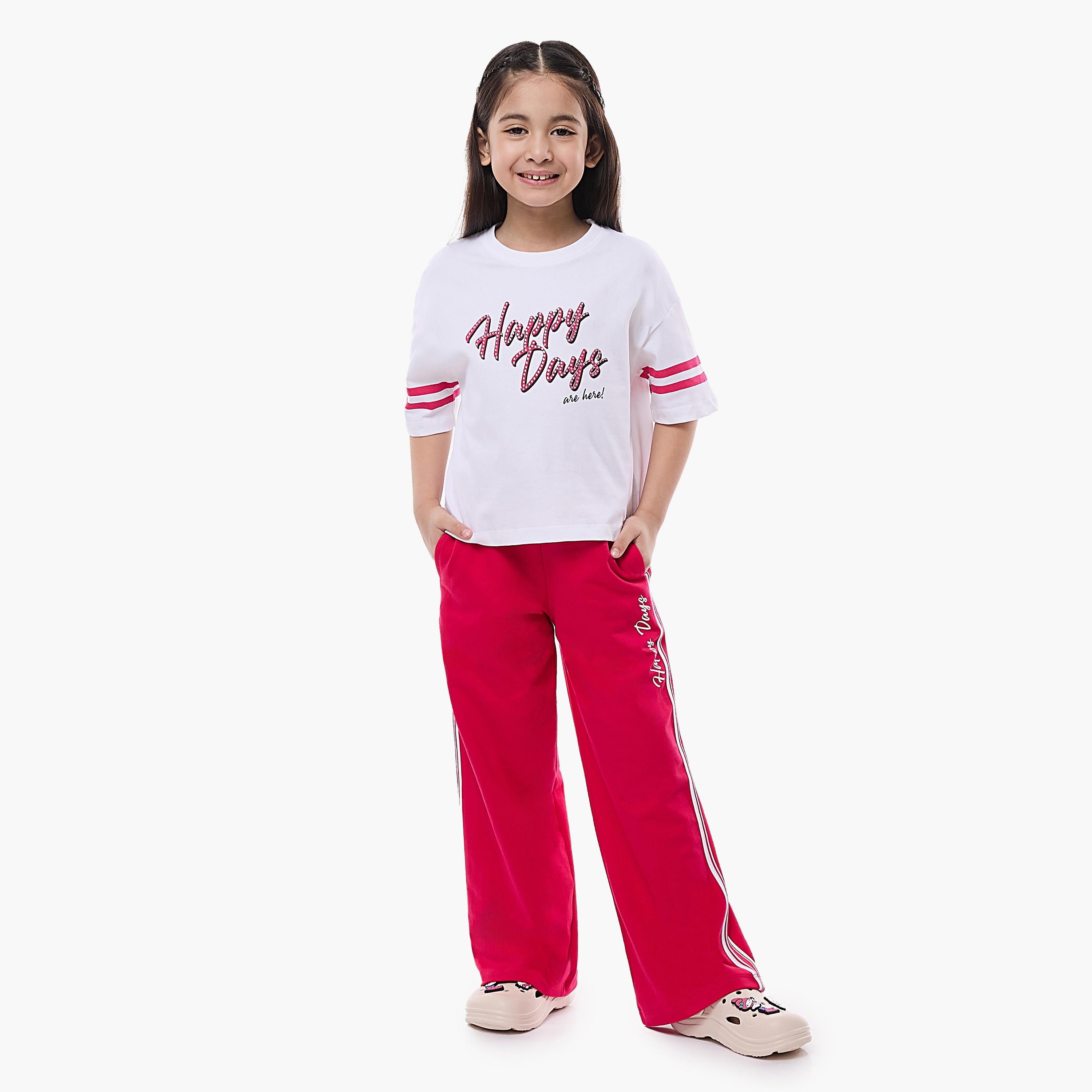 Victor and Jane 2-Piece Printed Short Sleeves T-Shirt with Pants-girls-clothing-setsandcoords-image-5
