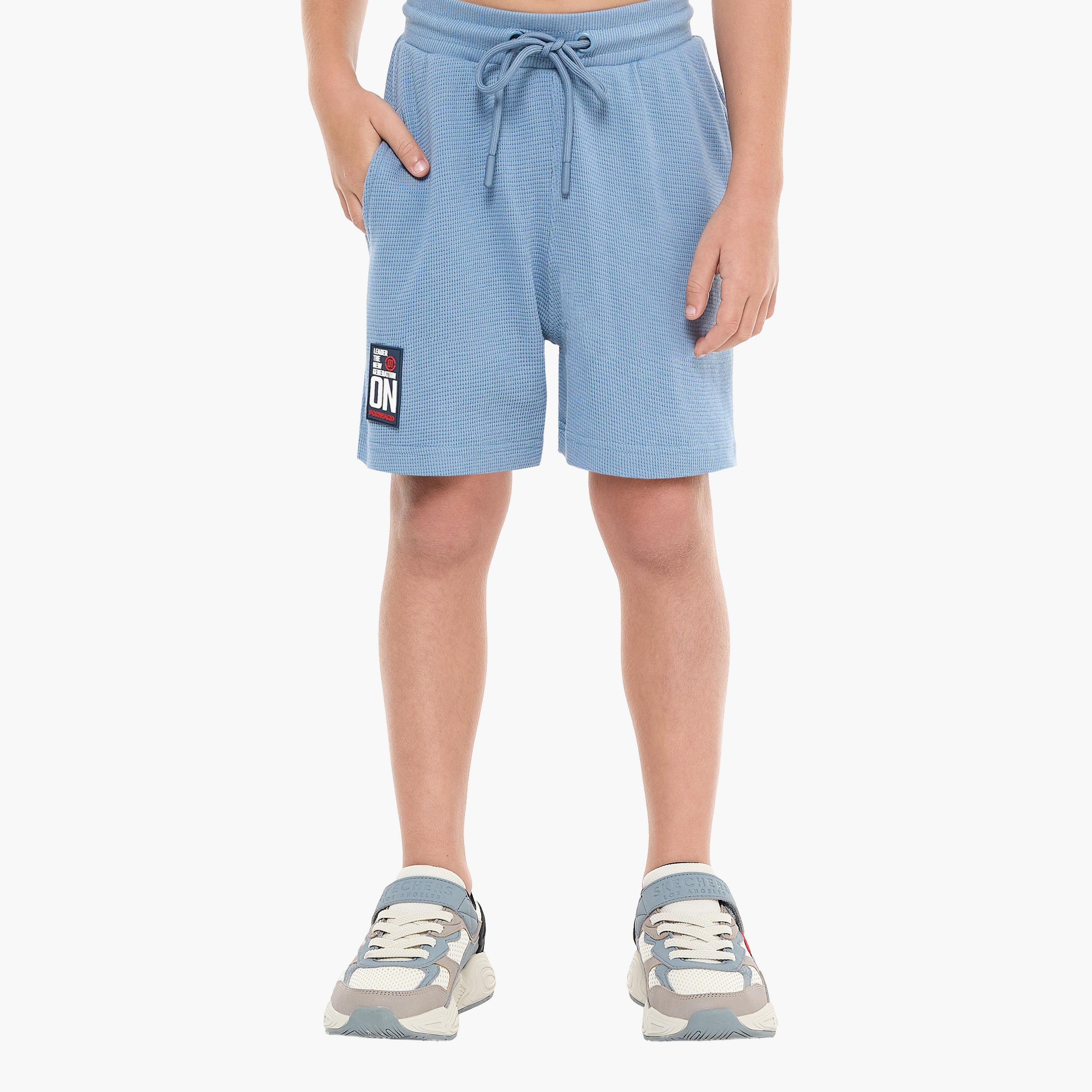 تي شيرت سادة بأكمام قصيرة مع شورت من قطعتين من فيكتور اند جين-boys-clothing-setsandcoords-image-4