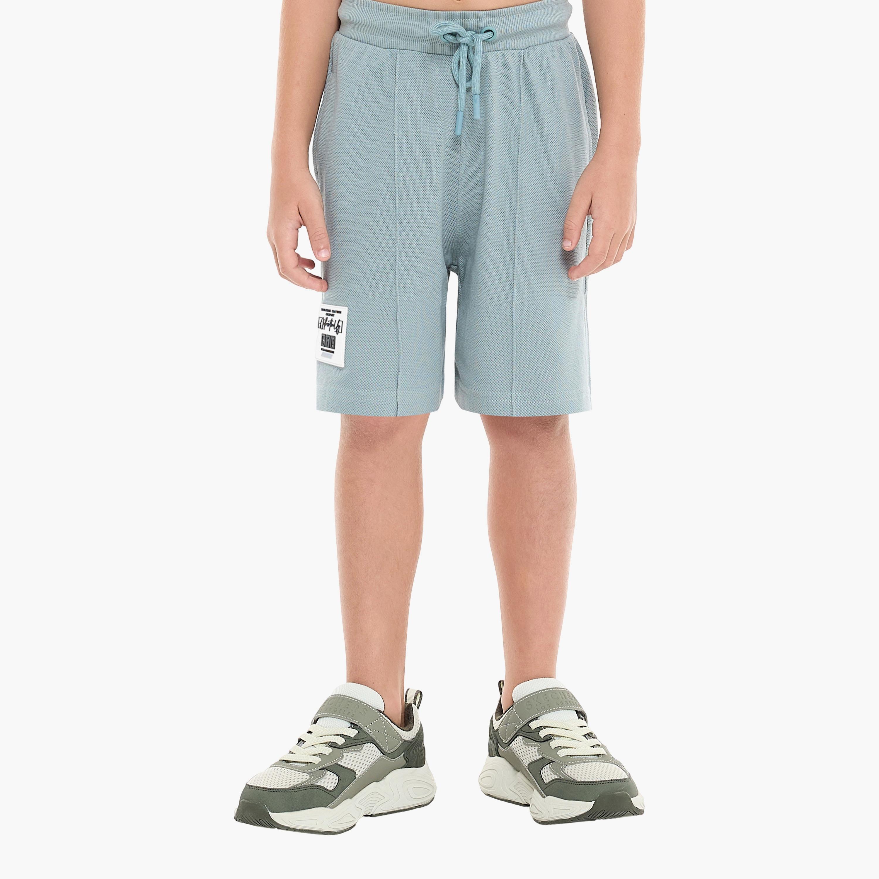تي شيرت سادة بأكمام قصيرة مع شورت من قطعتين من فيكتور اند جين-boys-clothing-setsandcoords-image-5