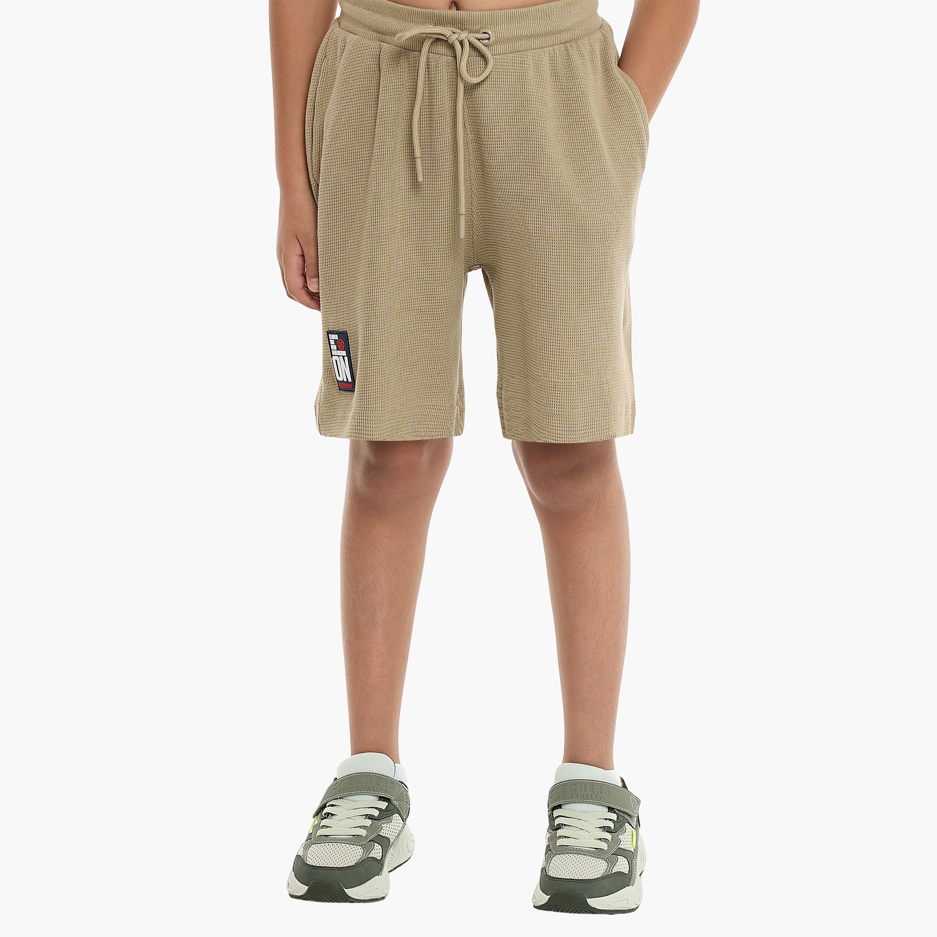 Victor and Jane 2-Piece Textured Short Sleeves T-Shirt with Shorts-boys-clothing-setsandcoords-image-4