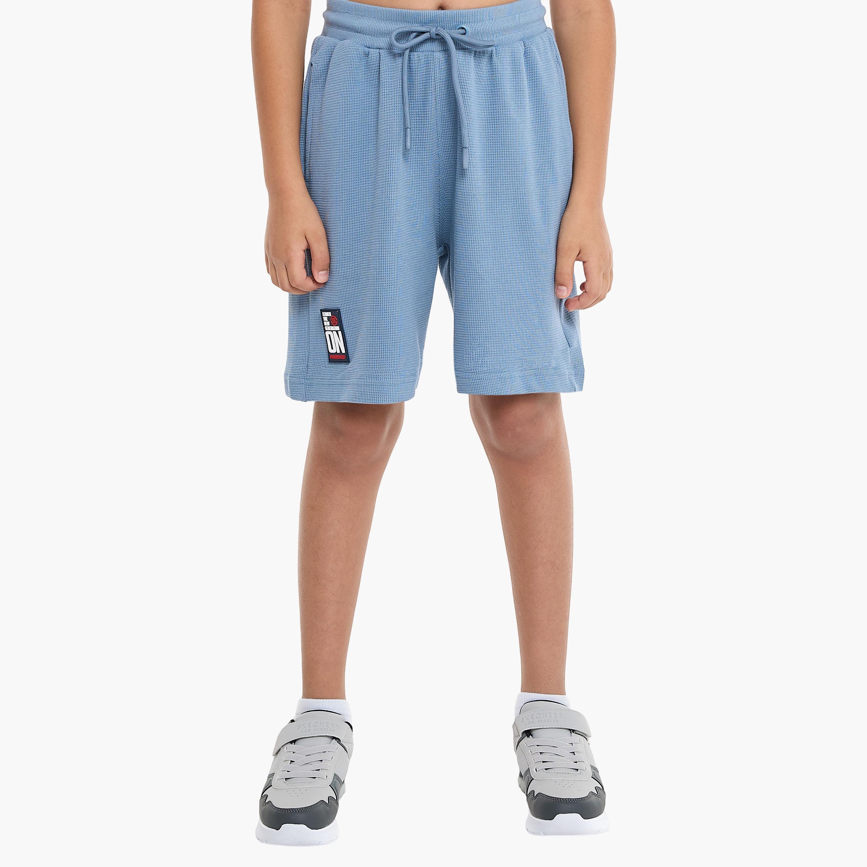 Victor and Jane 2-Piece Textured Short Sleeves T-Shirt with Shorts-boys-clothing-setsandcoords-image-4