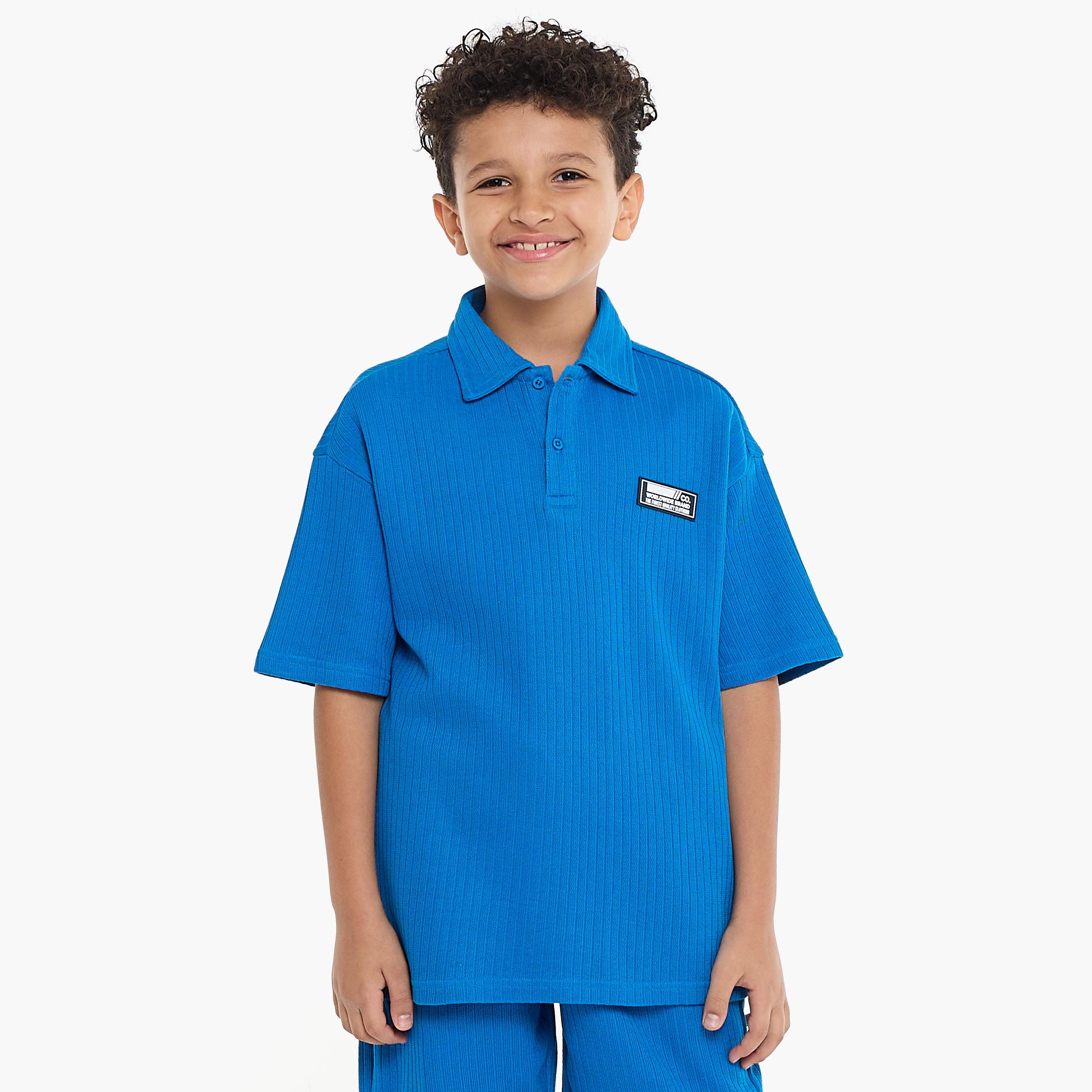 Victor and Jane 2-Piece Solid Short Sleeves T-Shirt with Shorts-boys-clothing-setsandcoords-image-3