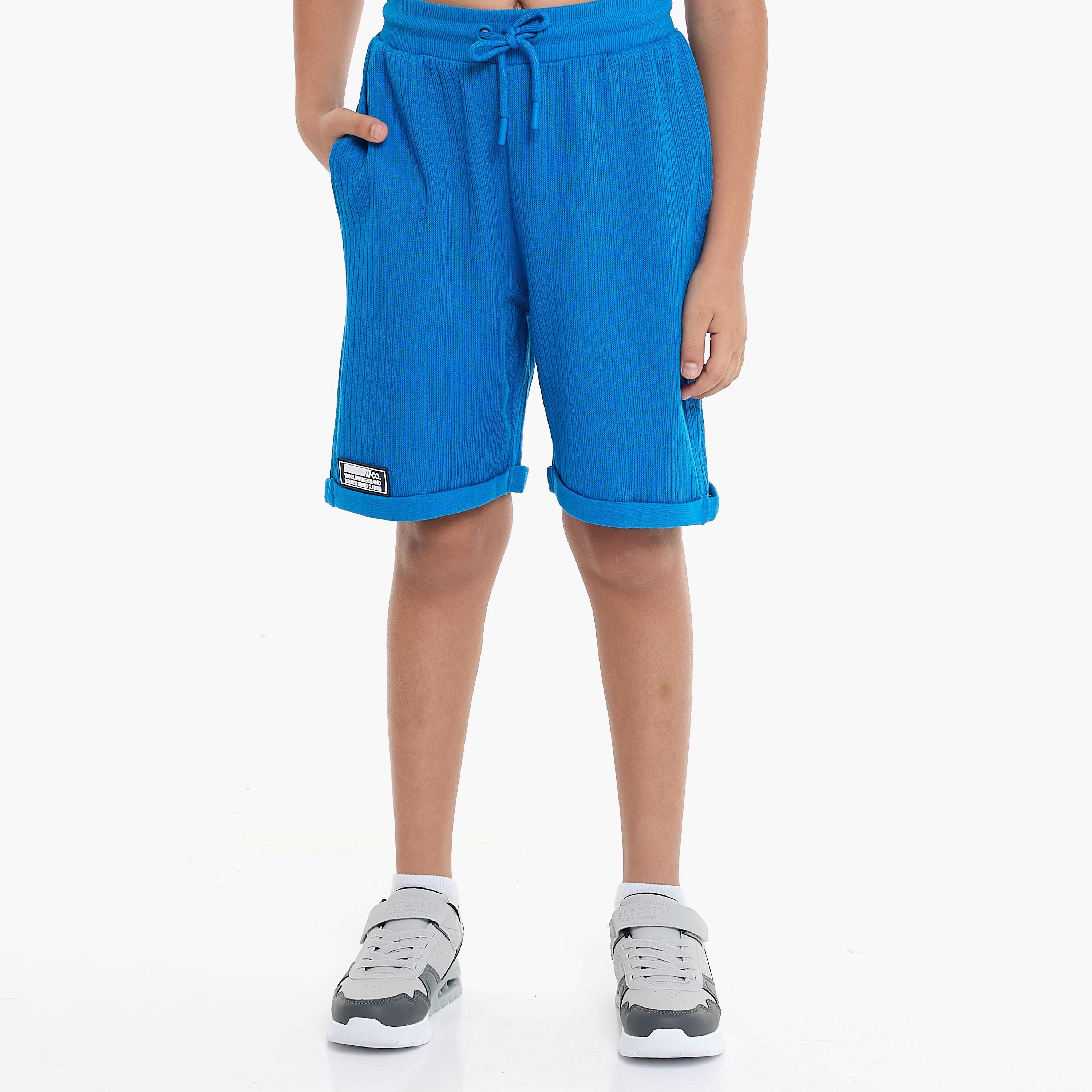 Victor and Jane 2-Piece Solid Short Sleeves T-Shirt with Shorts-boys-clothing-setsandcoords-image-4