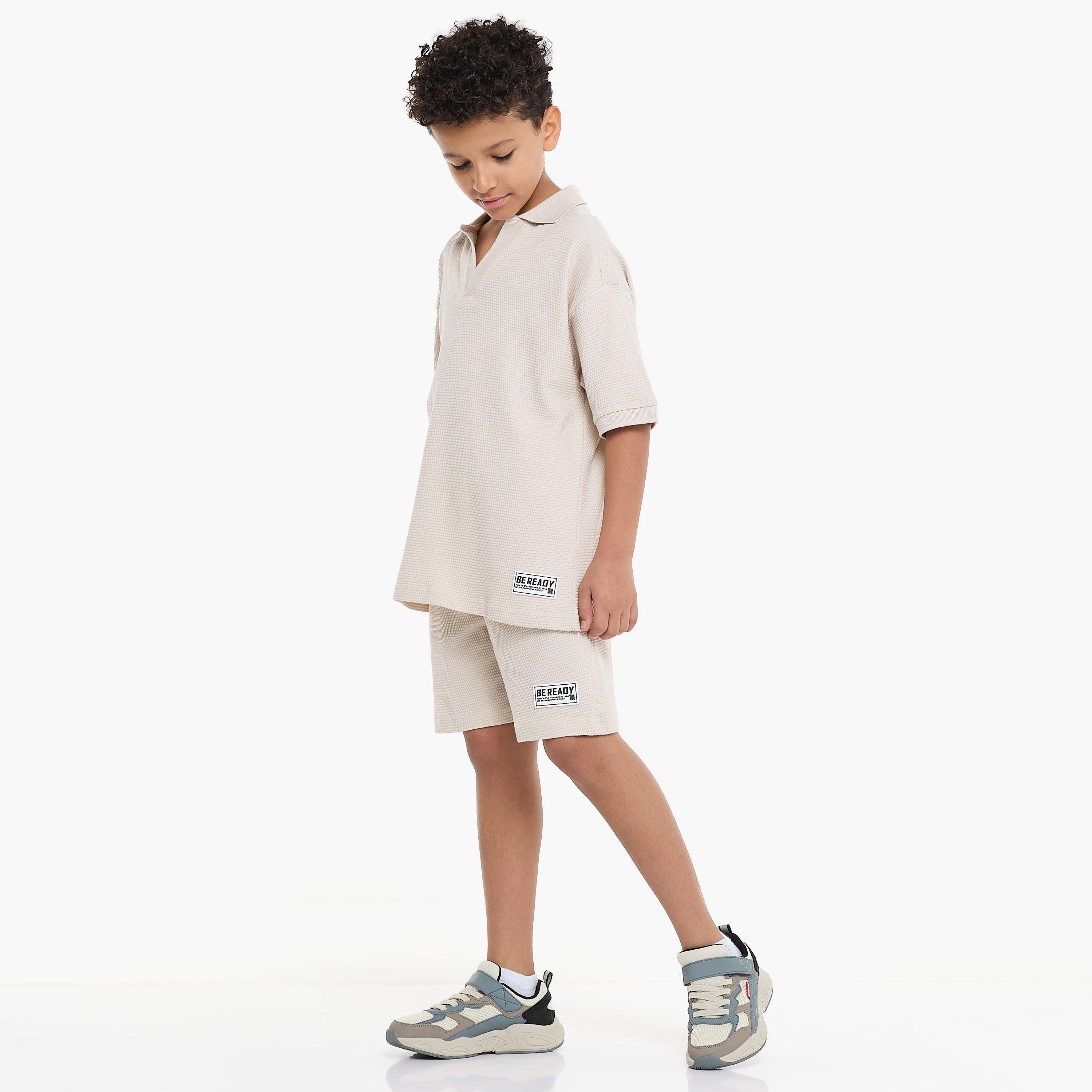 Victor and Jane 2-Piece Solid Short Sleeves T-Shirt with Shorts-boys-clothing-setsandcoords-image-5