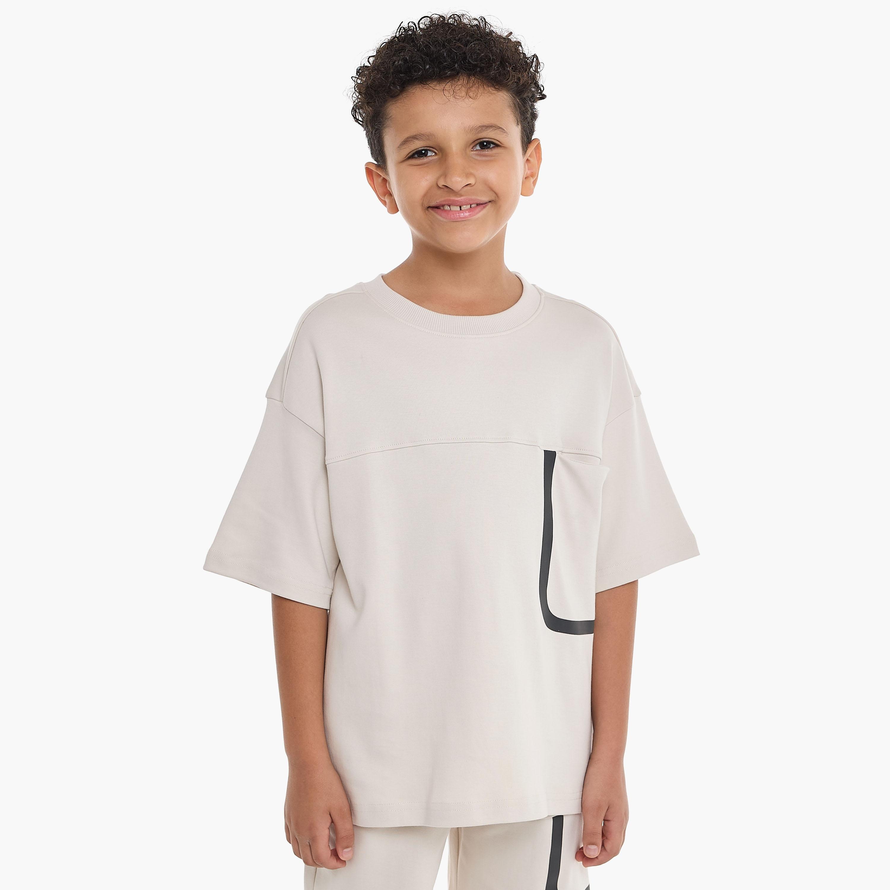 Victor and Jane 2-Piece Printed Short Sleeves T-Shirt with Shorts-boys-clothing-setsandcoords-image-3