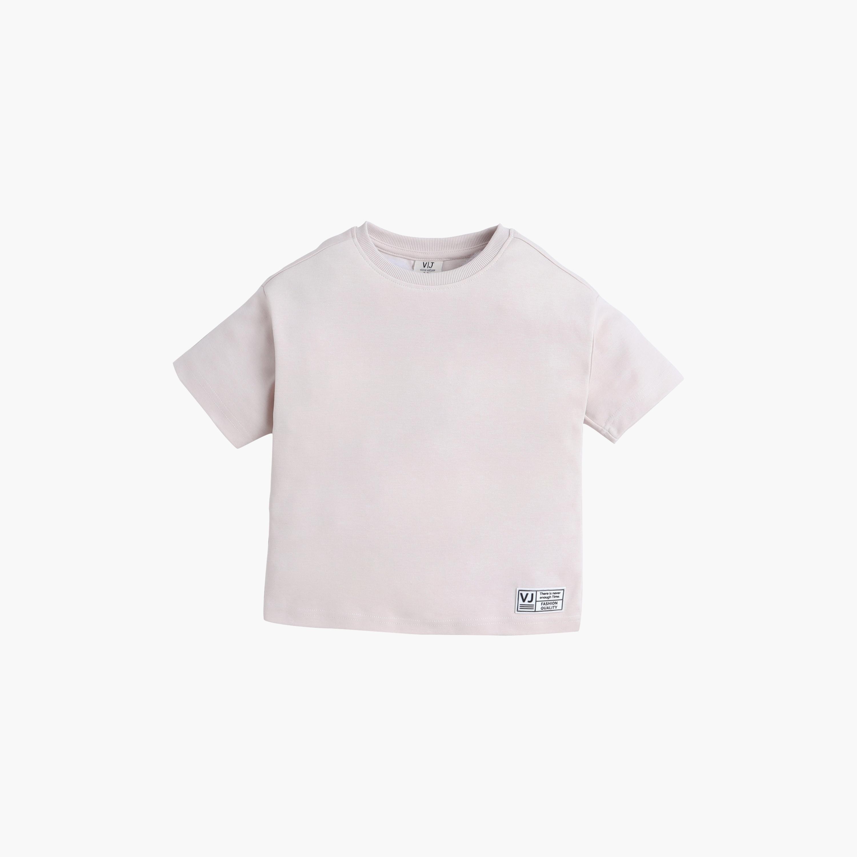 Victor and Jane Solid Short Sleeves T-Shirt with Shorts-baby-boys-clothing-setsandcoords-image-4