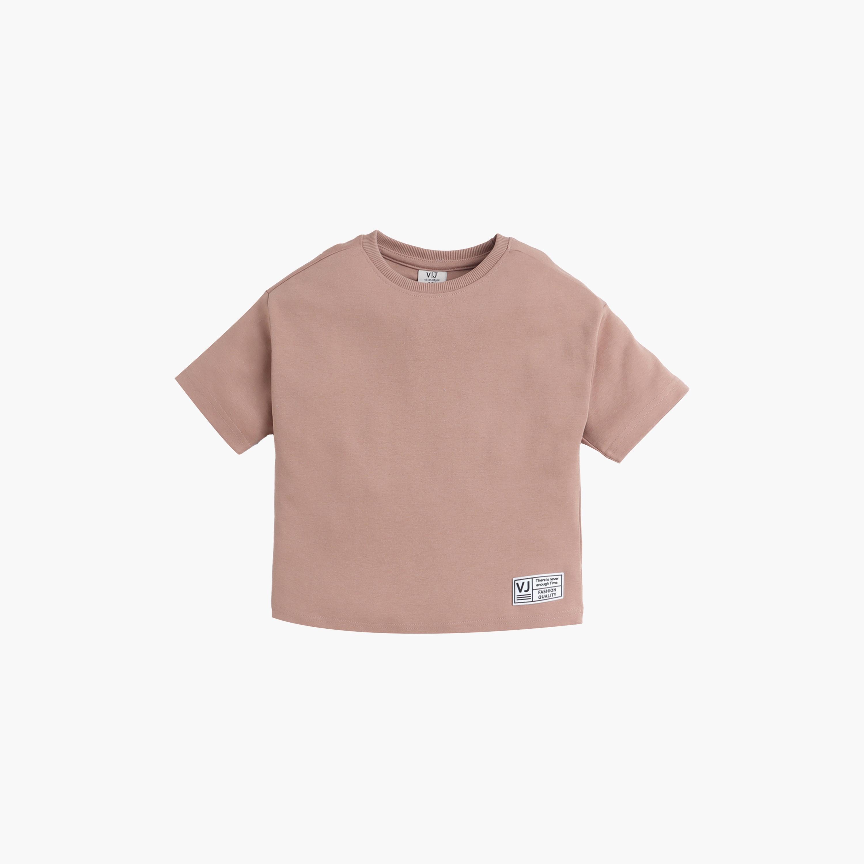 Victor and Jane Solid Short Sleeves T-Shirt with Shorts-baby-boys-clothing-setsandcoords-image-4