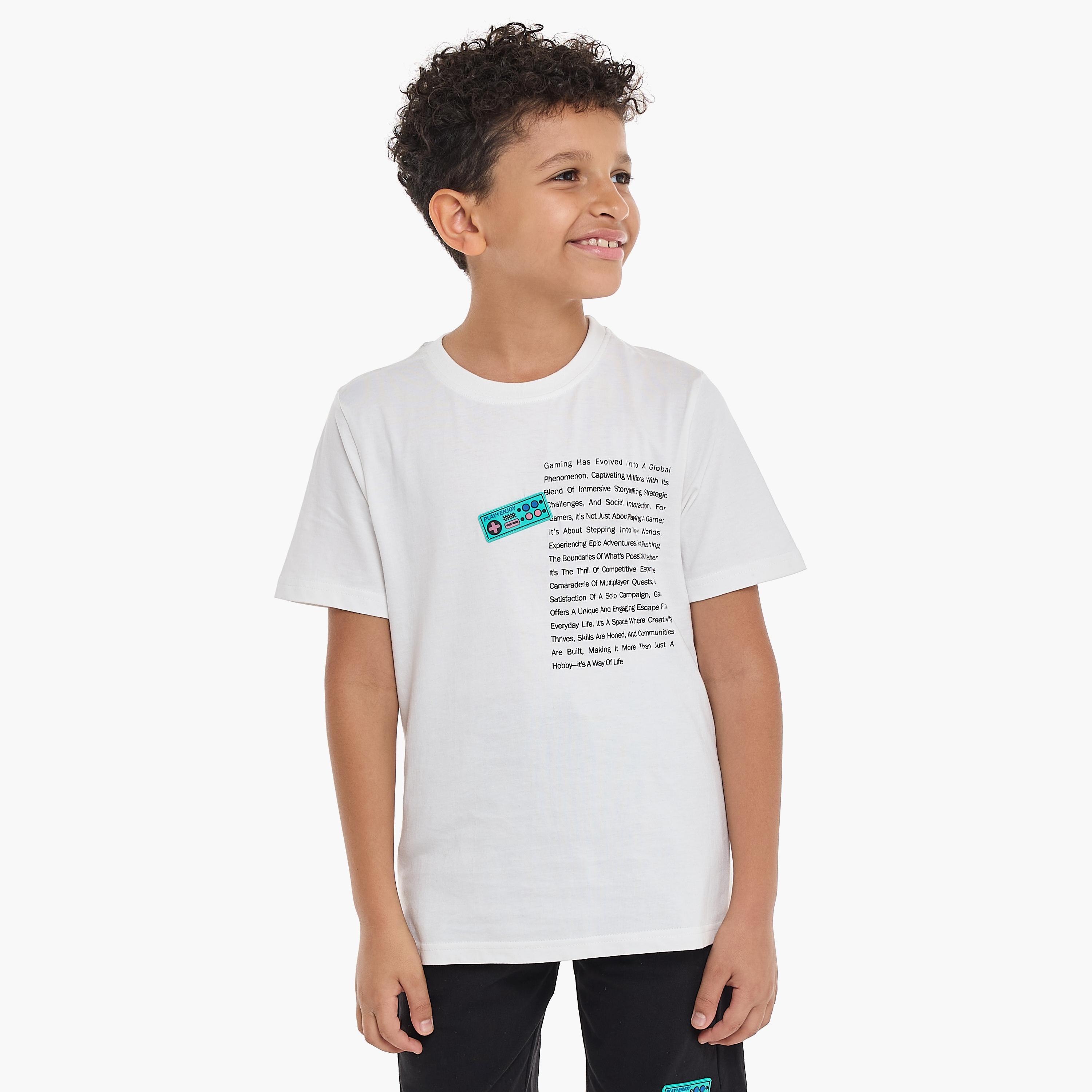 Victor and Jane 2-Piece Printed Short Sleeves T-Shirt with Shorts-boys-clothing-setsandcoords-image-3