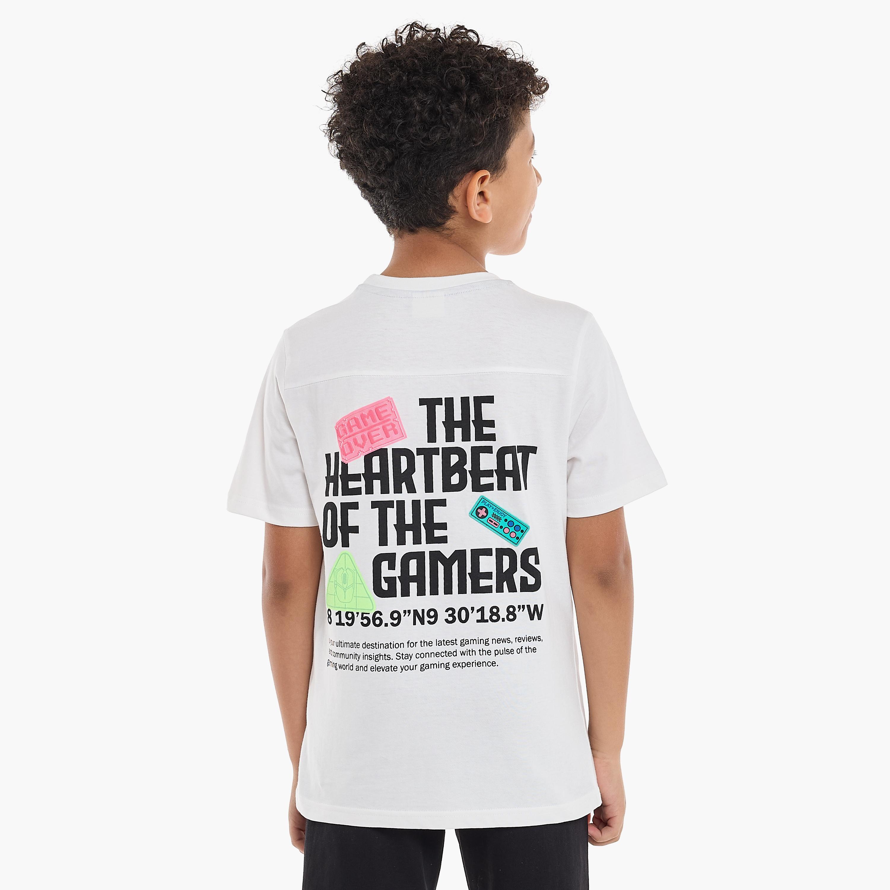 Victor and Jane 2-Piece Printed Short Sleeves T-Shirt with Shorts-boys-clothing-setsandcoords-image-4