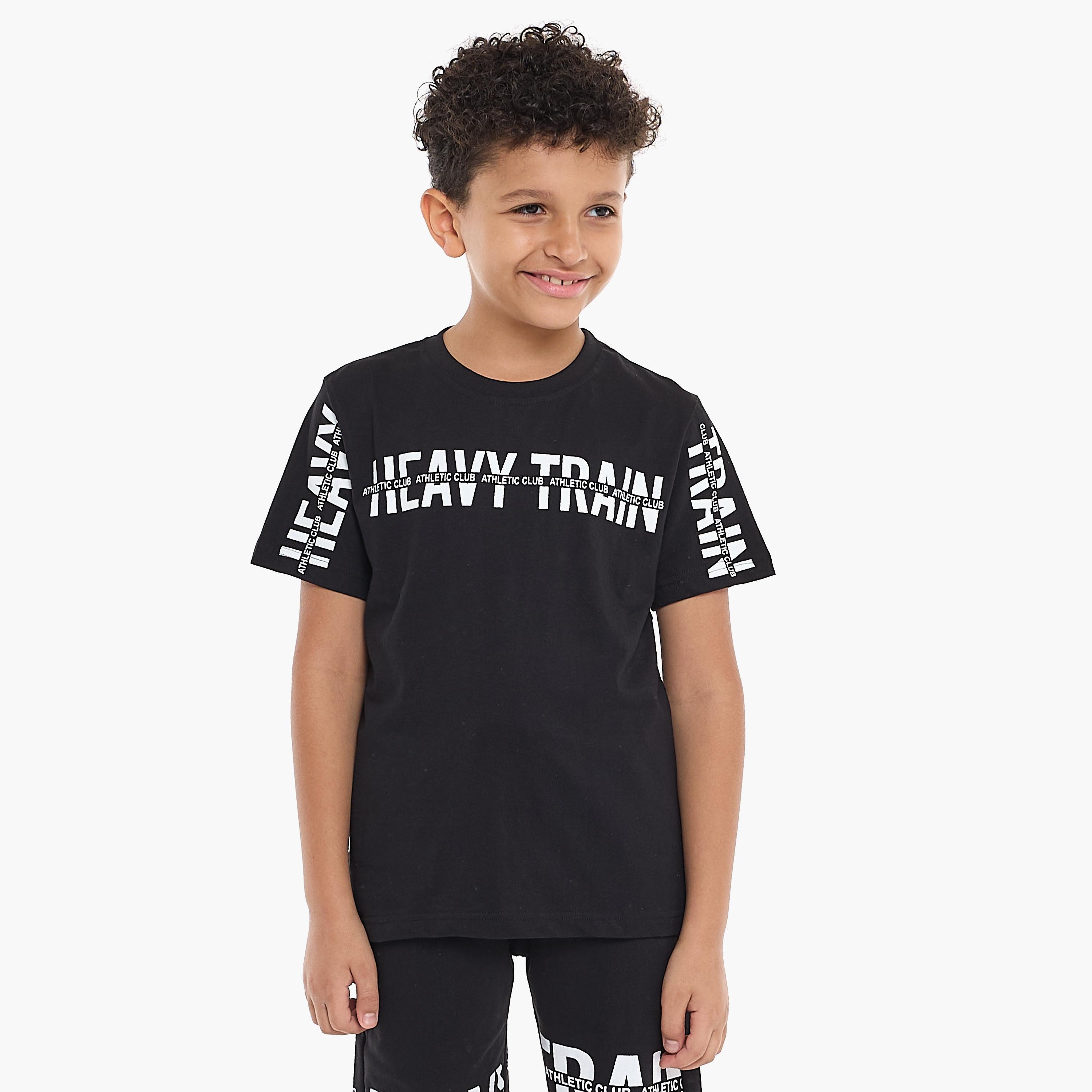 تي شيرت مطبوع بأكمام قصيرة مع شورت من قطعتين من فيكتور اند جين-boys-clothing-setsandcoords-image-3