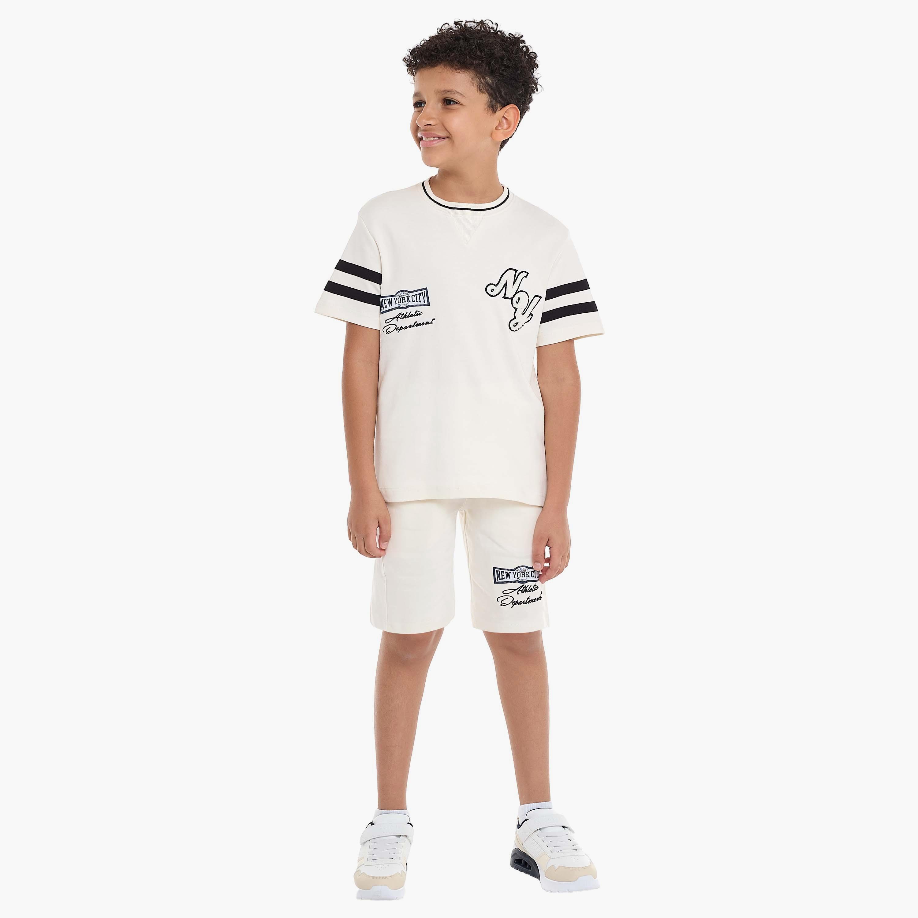 Victor and Jane 2-Piece Printed Short Sleeves T-Shirt with Shorts-boys-clothing-setsandcoords-image-1