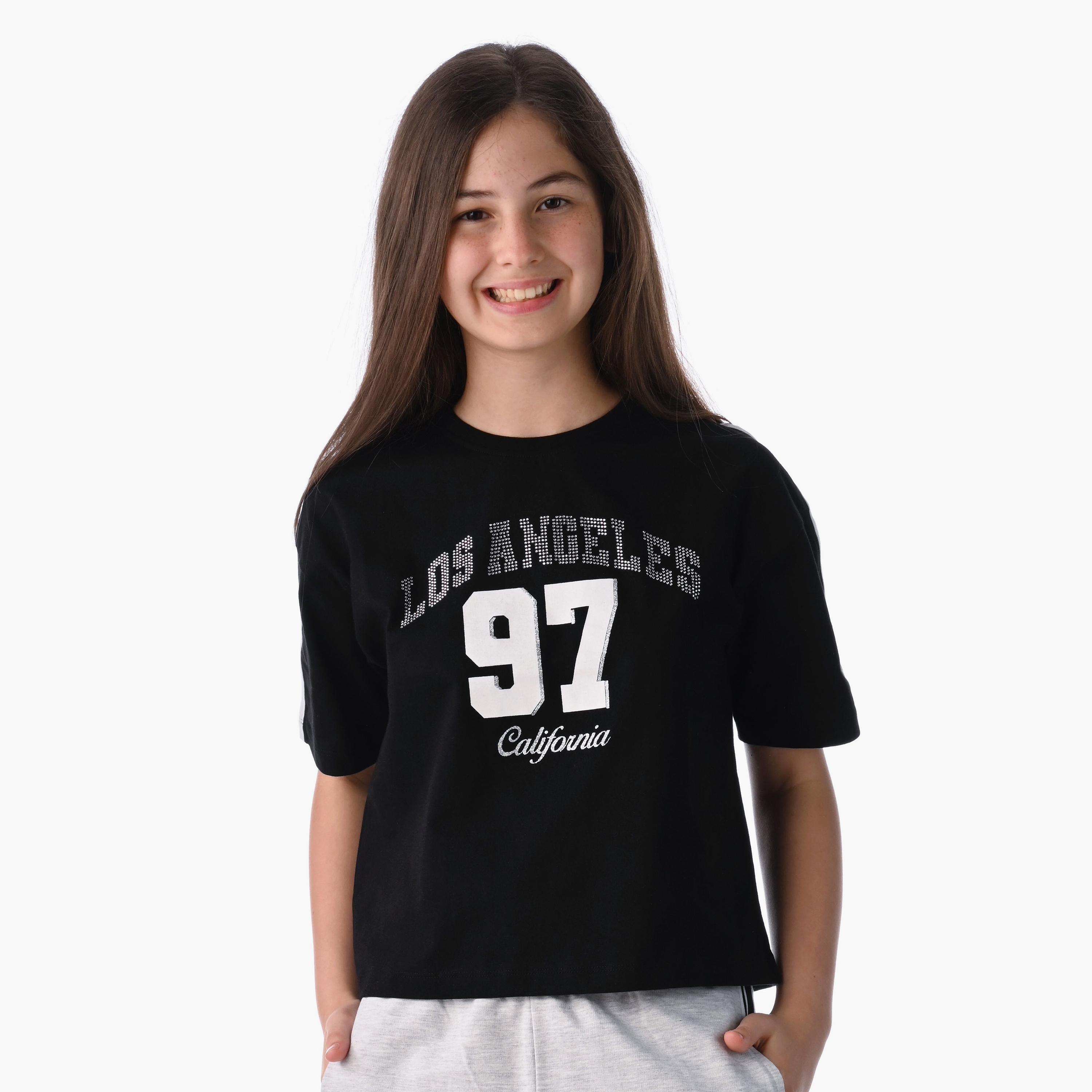 Victor and Jane 2-Piece Printed Short Sleeves T-Shirt with Pants-girls-clothing-setsandcoords-image-4