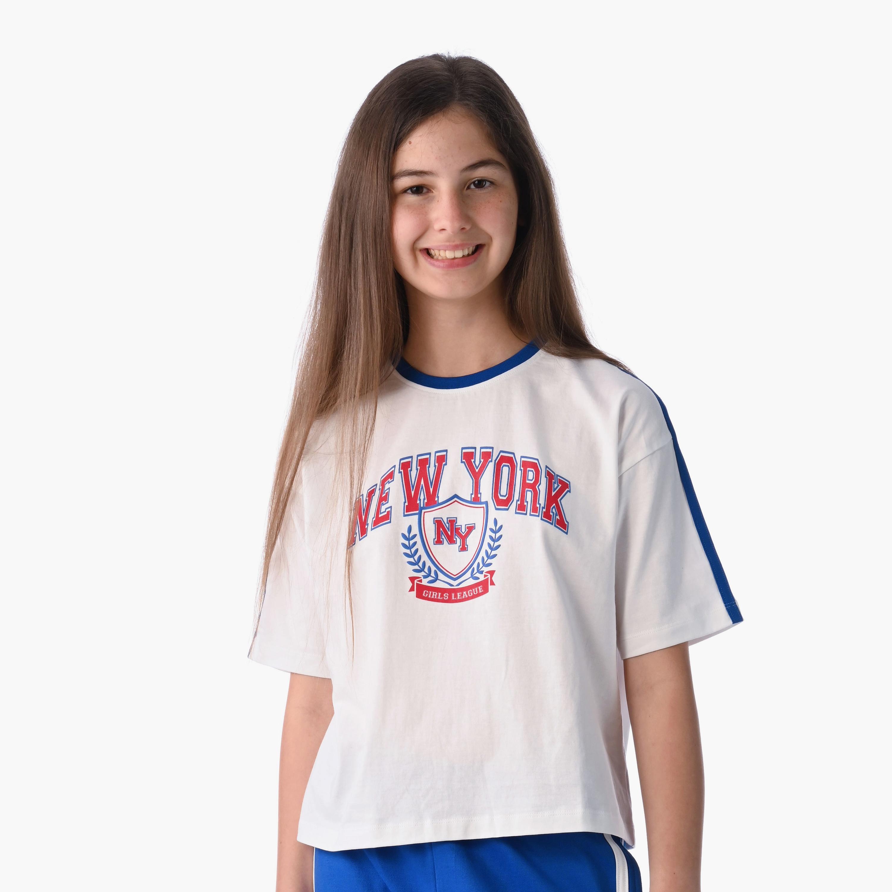Victor and Jane 2-Piece Printed Short Sleeves T-Shirt with Pants-girls-clothing-setsandcoords-image-2