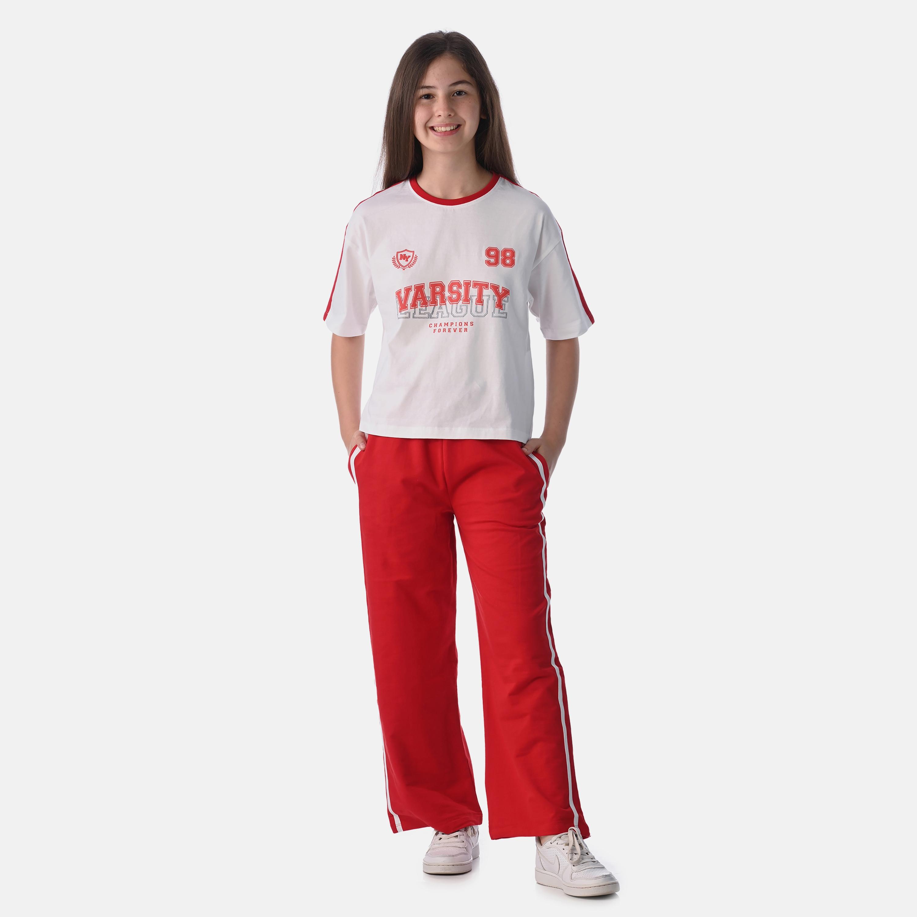 Victor and Jane 2-Piece Printed Short Sleeves T-Shirt with Pants-girls-clothing-setsandcoords-image-1