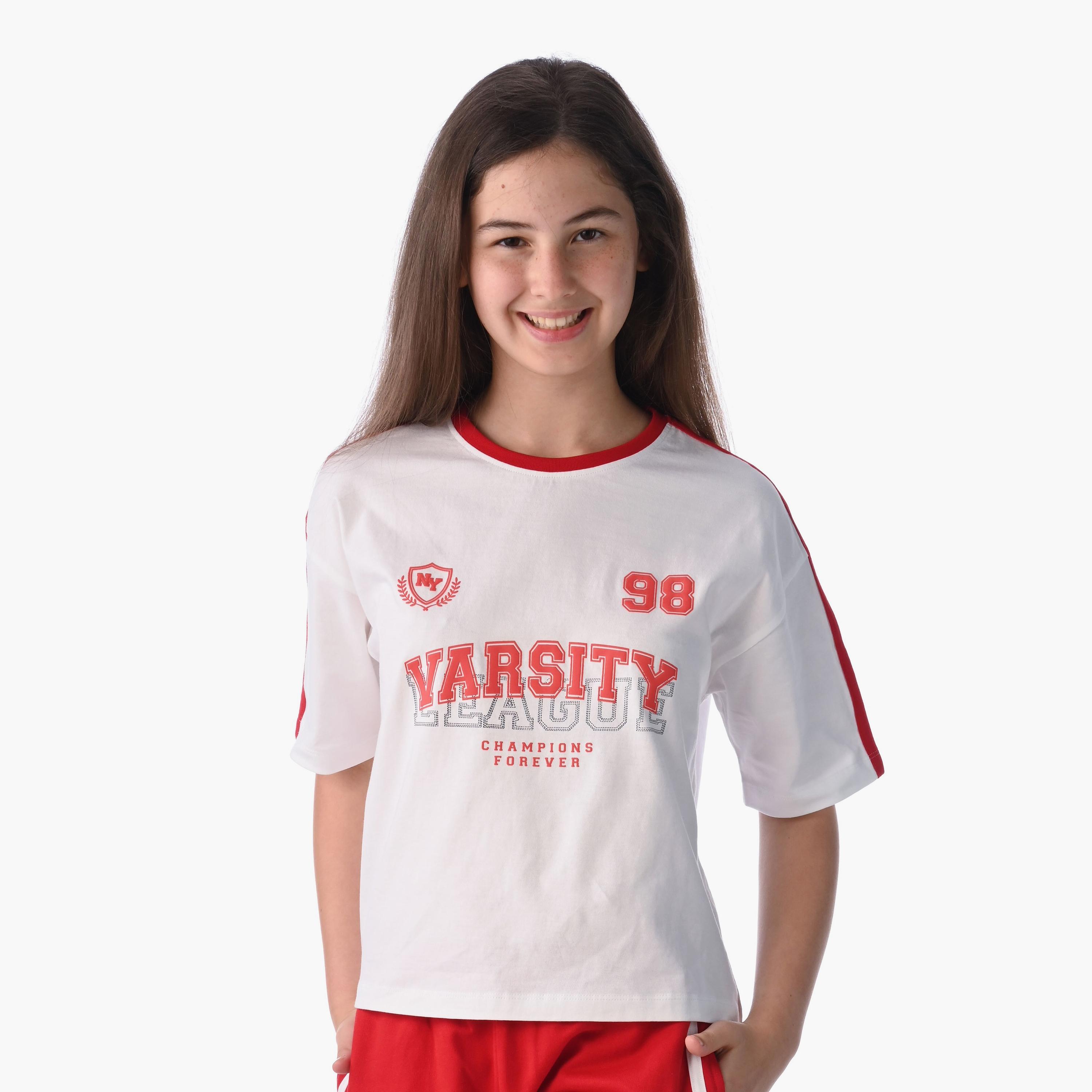 Victor and Jane 2-Piece Printed Short Sleeves T-Shirt with Pants-girls-clothing-setsandcoords-image-4