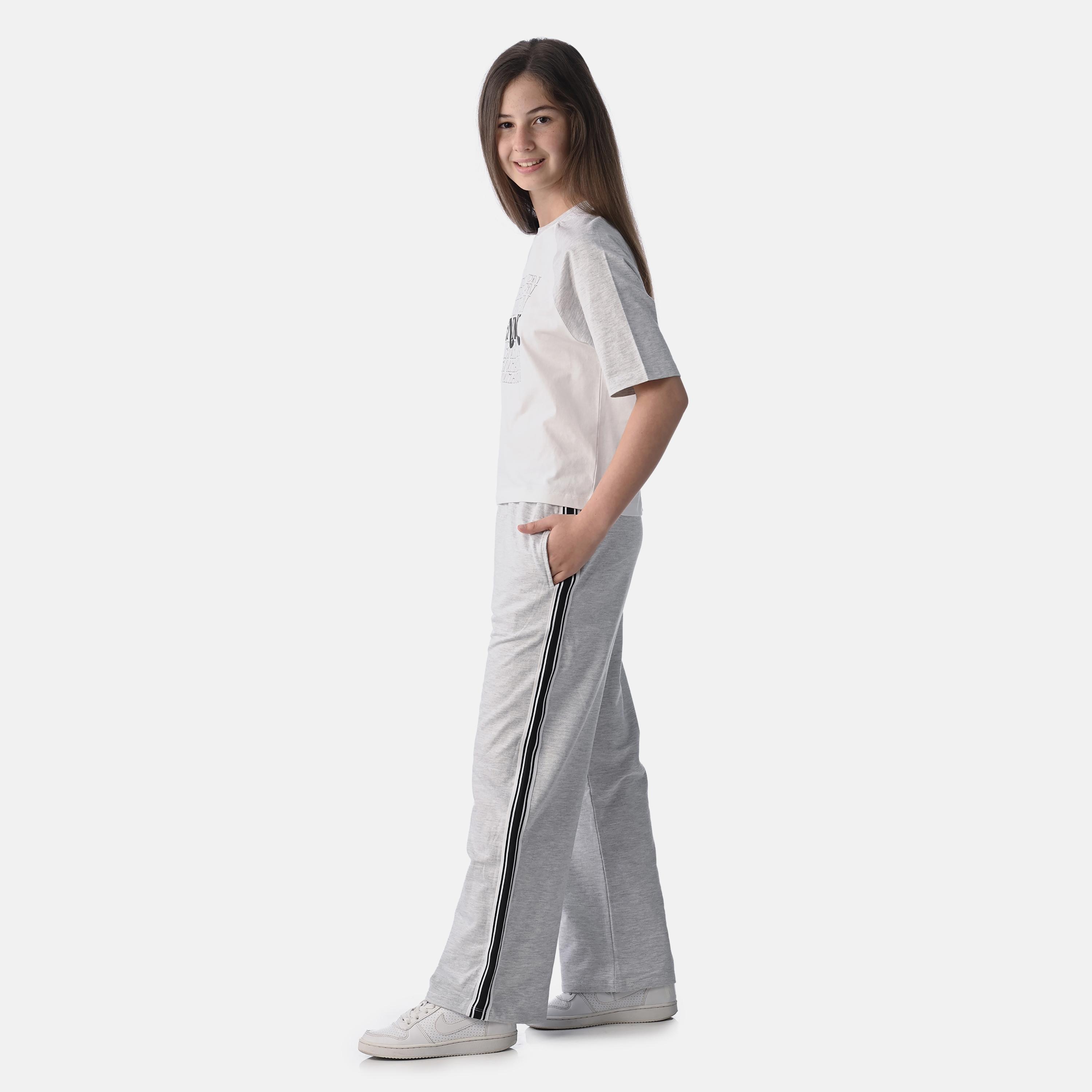 تي شيرت مطبوع بأكمام قصيرة مع بنطلون من قطعتين من فيكتور اند جين-girls-clothing-setsandcoords-image-2