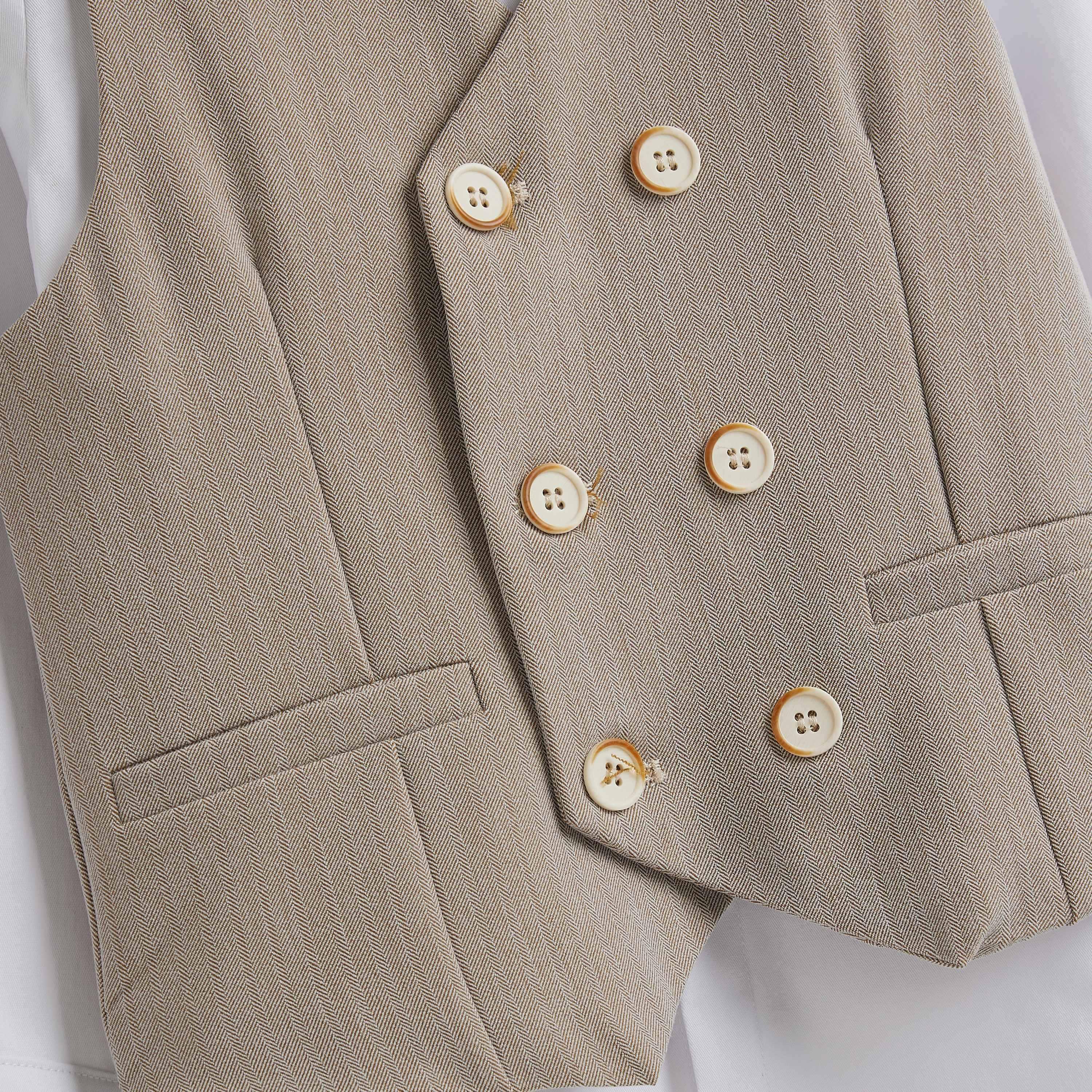 قميص سادة بأكمام طويلة 3 قطع وبنطلون وصدرية من فيكتور اند جين-boys-clothing-setsandcoords-image-2