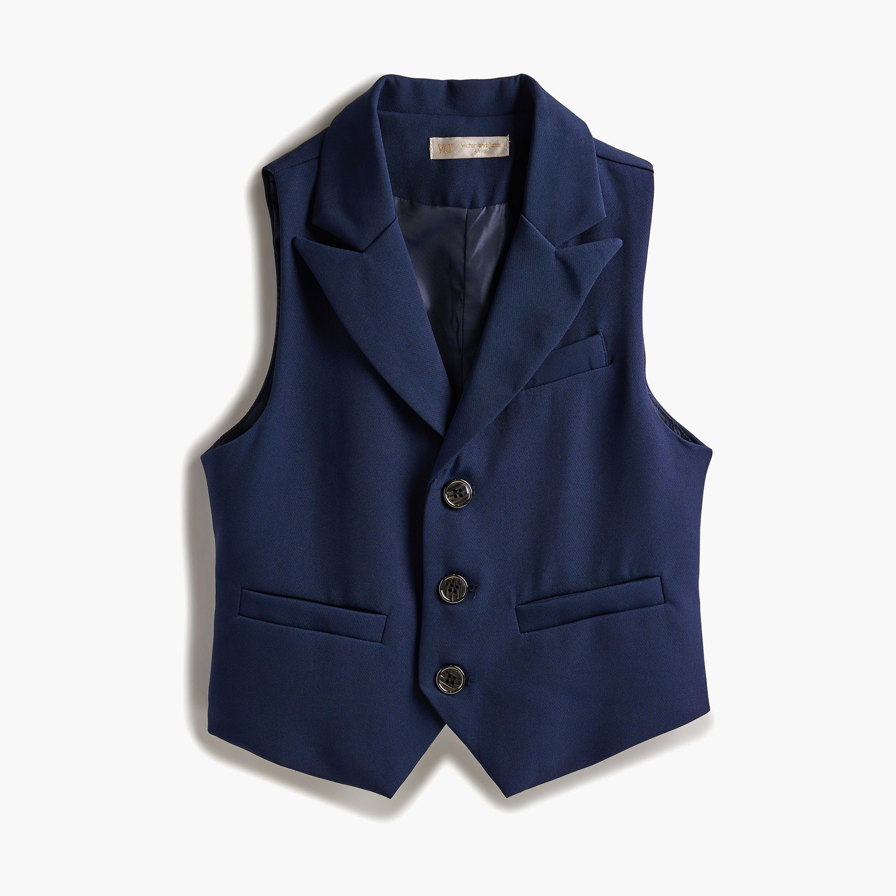 قميص سادة بأكمام طويلة 3 قطع وبنطلون وصدرية من فيكتور اند جين-boys-clothing-setsandcoords-image-11