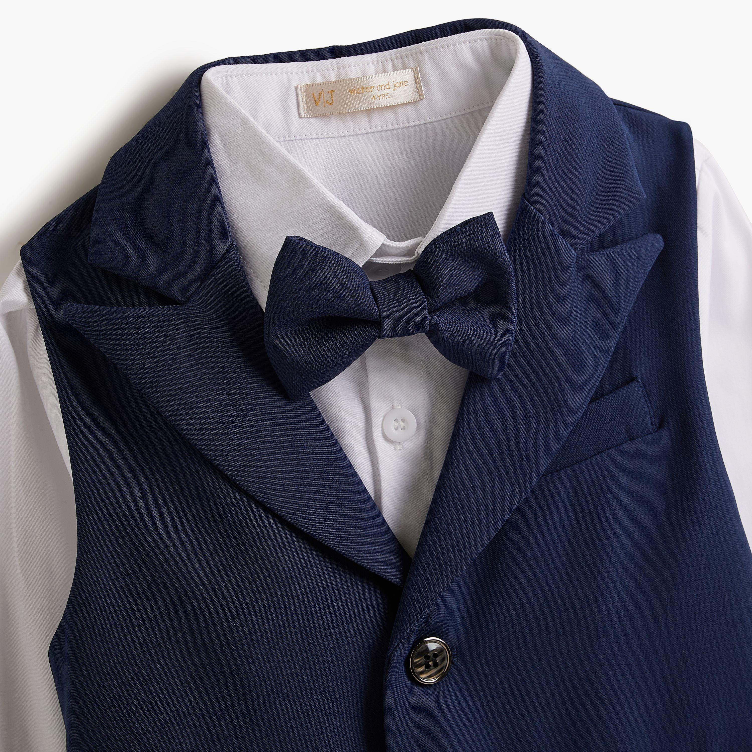 قميص سادة بأكمام طويلة 3 قطع وبنطلون وصدرية من فيكتور اند جين-boys-clothing-setsandcoords-image-4