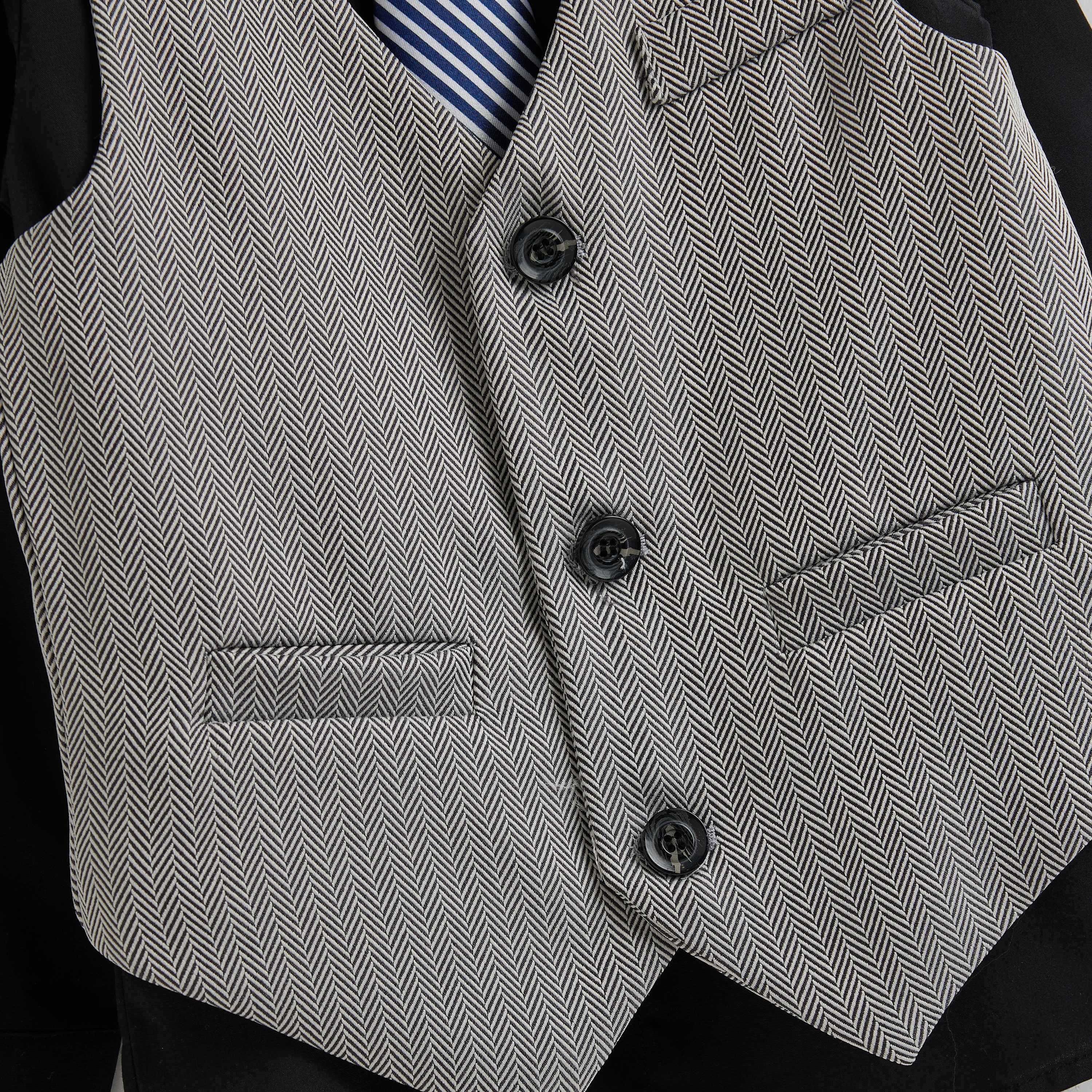 قميص سادة بأكمام طويلة 3 قطع وبنطلون وصدرية من فيكتور اند جين-boys-clothing-setsandcoords-image-3