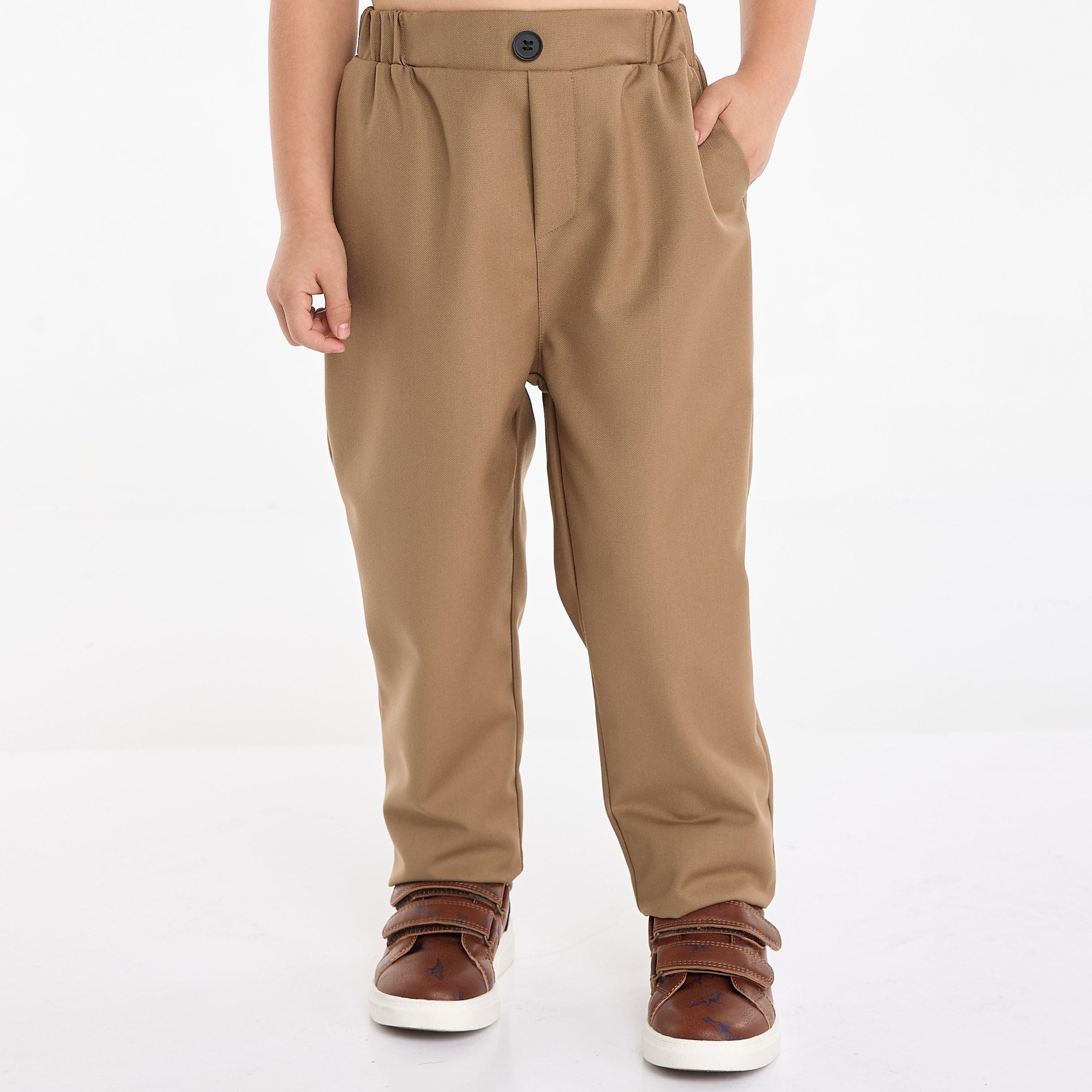 Victor and Jane 4-Piece Solid Short Sleeves Shirt, Pants, Waistcoat with Tie-baby-boys-clothing-setsandcoords-image-6
