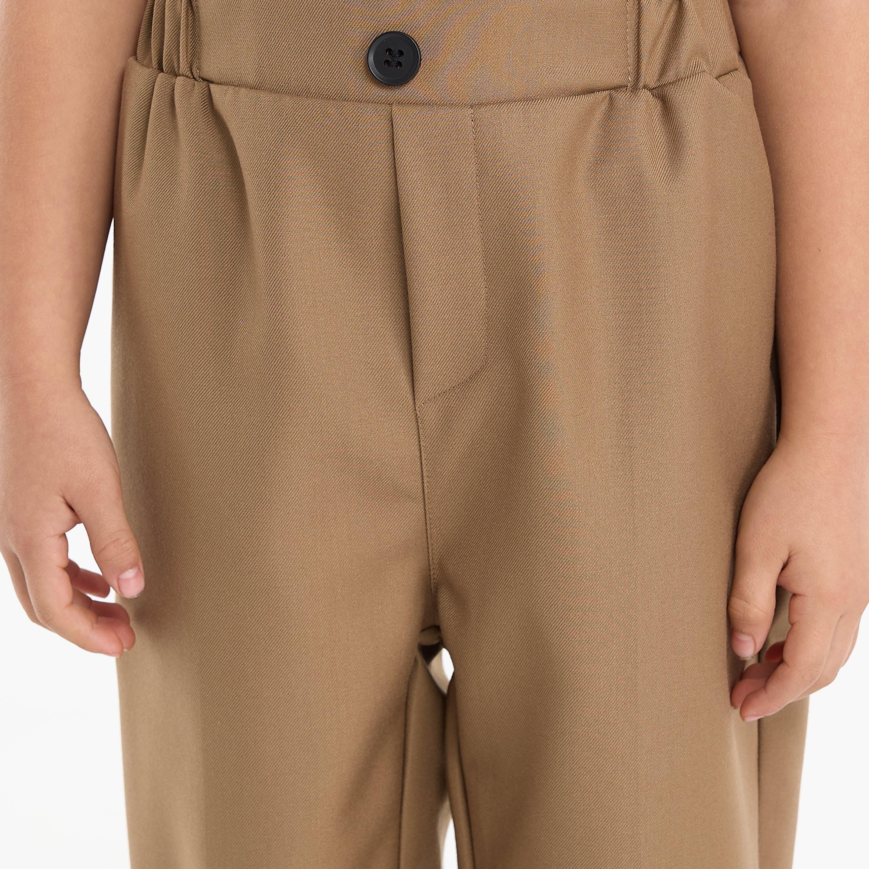 Victor and Jane 4-Piece Solid Short Sleeves Shirt, Pants, Waistcoat with Tie-baby-boys-clothing-setsandcoords-image-7