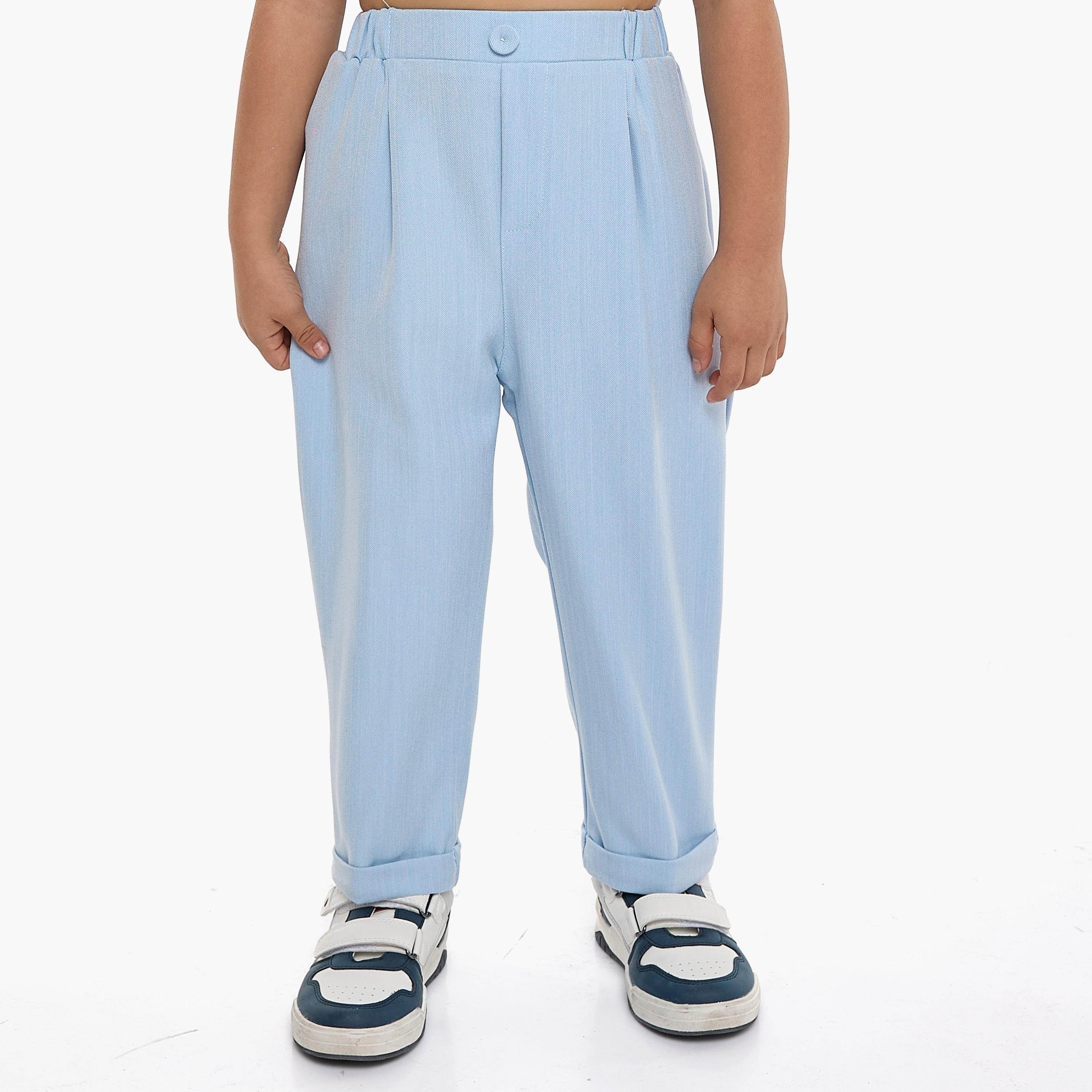 Victor and Jane 4-Piece Solid Short Sleeves Shirt, Pants, Waistcoat with Tie-boys-clothing-setsandcoords-image-6