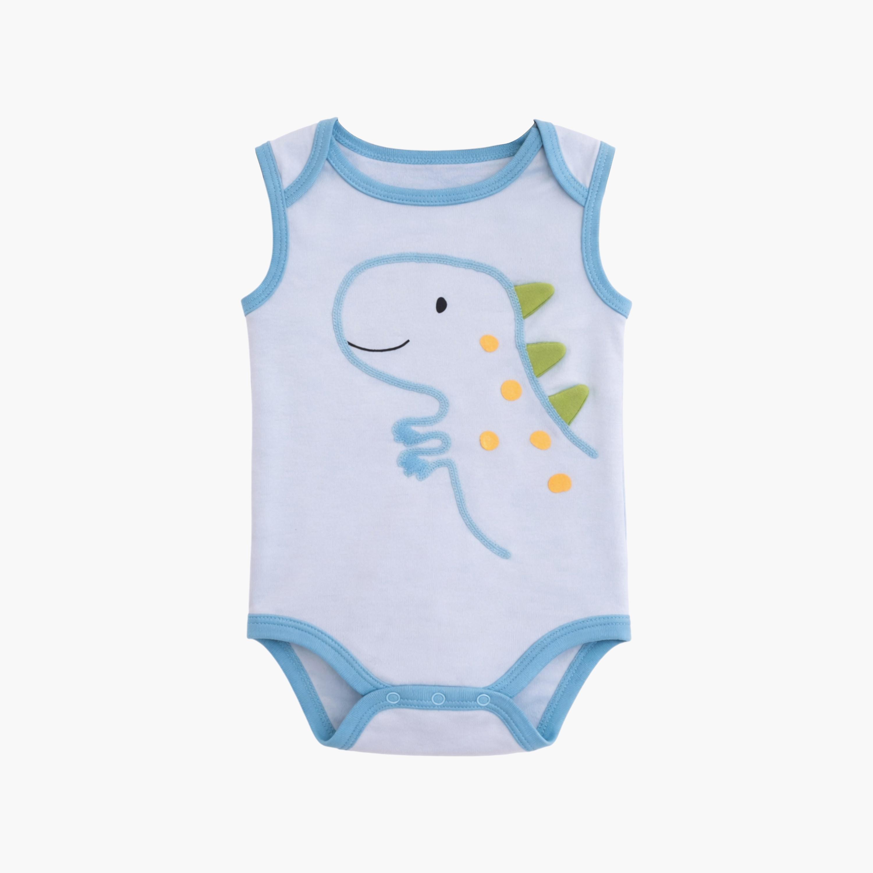 Victor and Jane 3-Piece Sleeveless Dino Printed Bodysuit-baby-boys-clothing-bodysuits-image-3