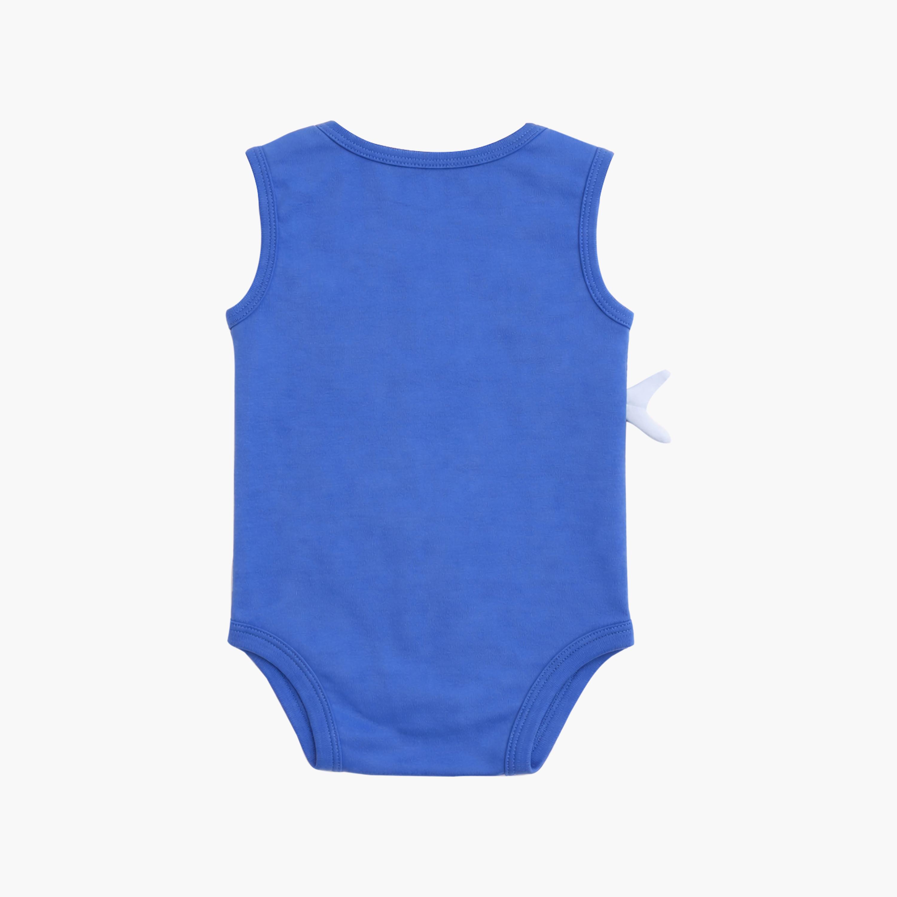 Victor and Jane 3-Piece Sleeveless Shark Printed Bodysuit-baby-boys-clothing-bodysuits-image-4