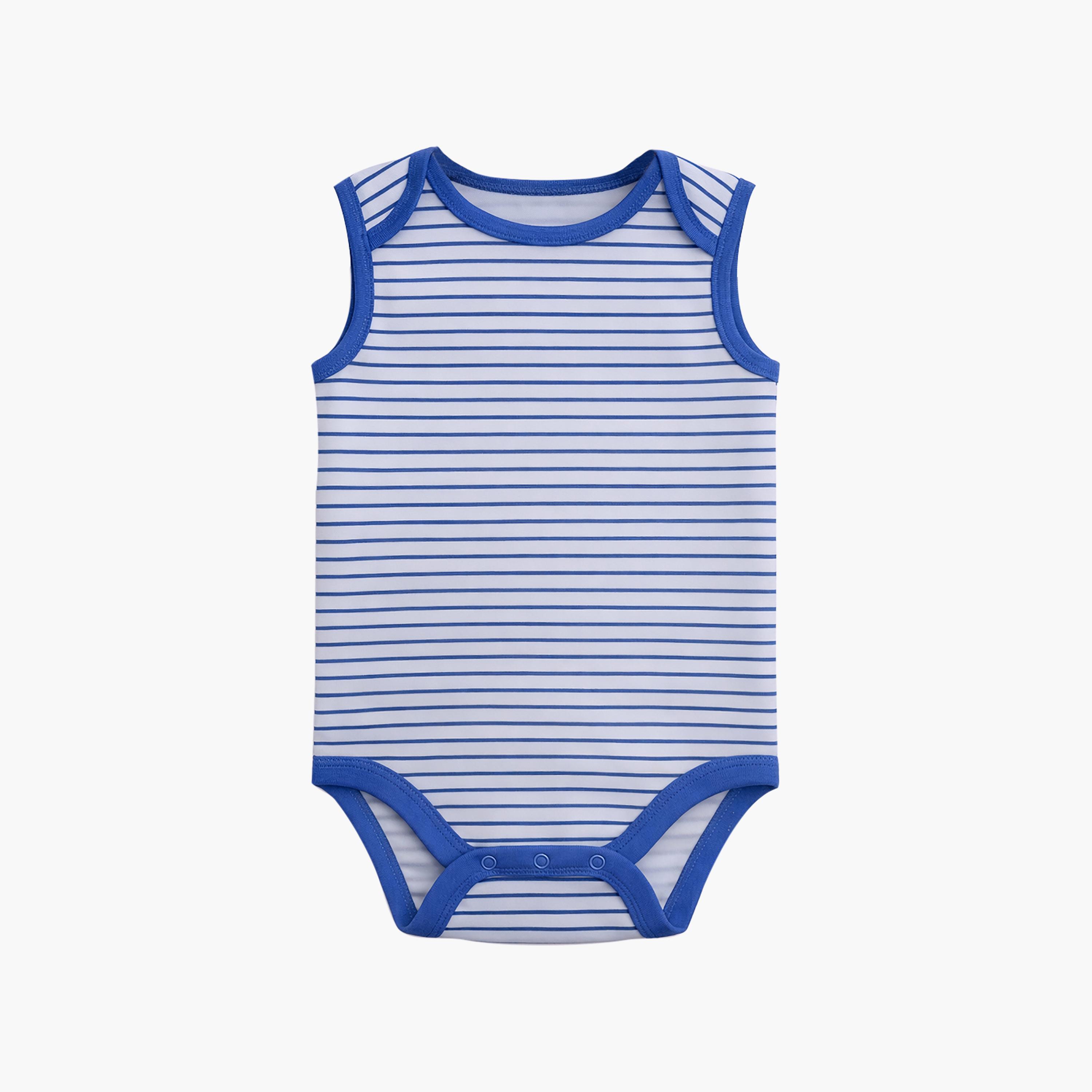 Victor and Jane 3-Piece Sleeveless Shark Printed Bodysuit-baby-boys-clothing-bodysuits-image-5