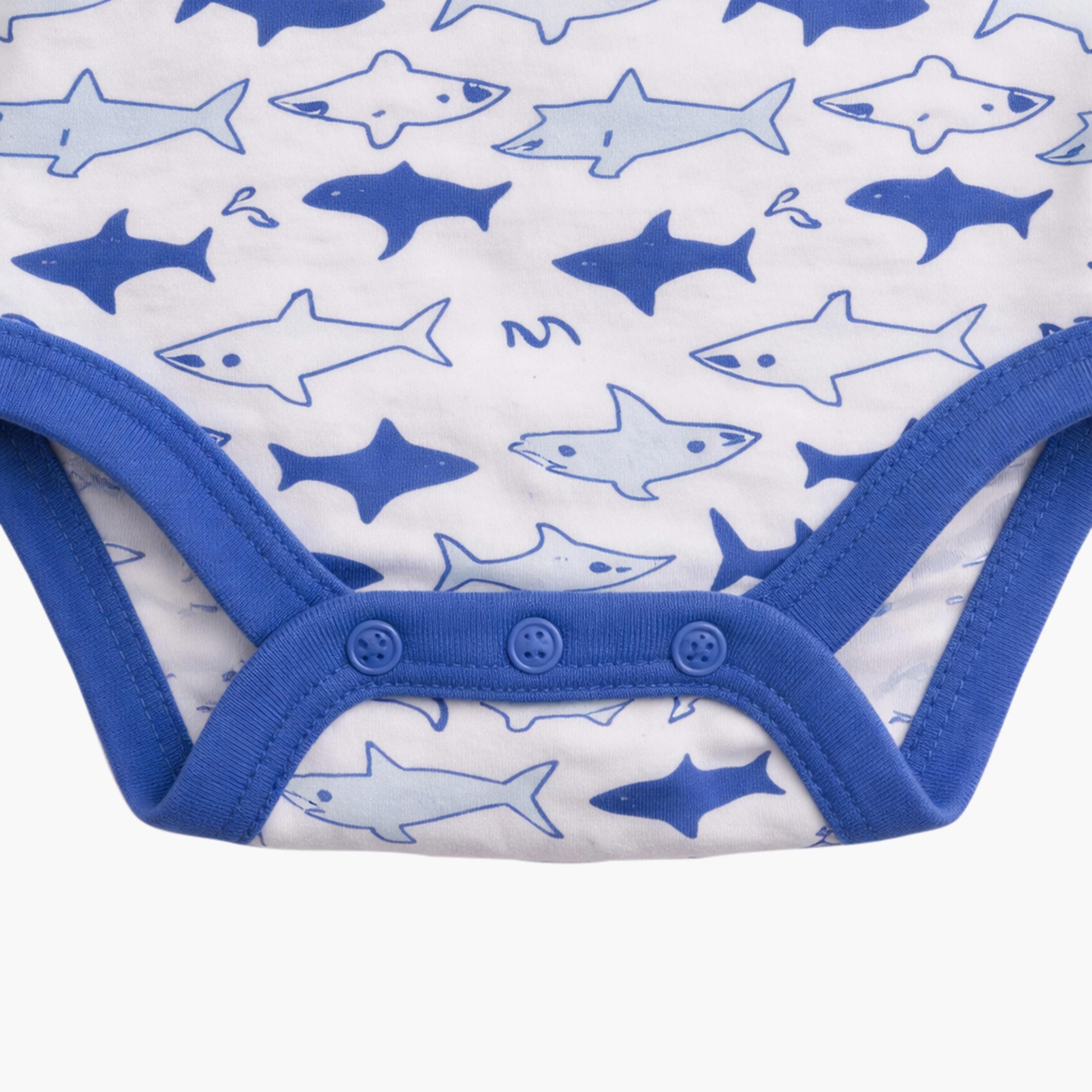 Victor and Jane 3-Piece Sleeveless Shark Printed Bodysuit-baby-boys-clothing-bodysuits-image-9