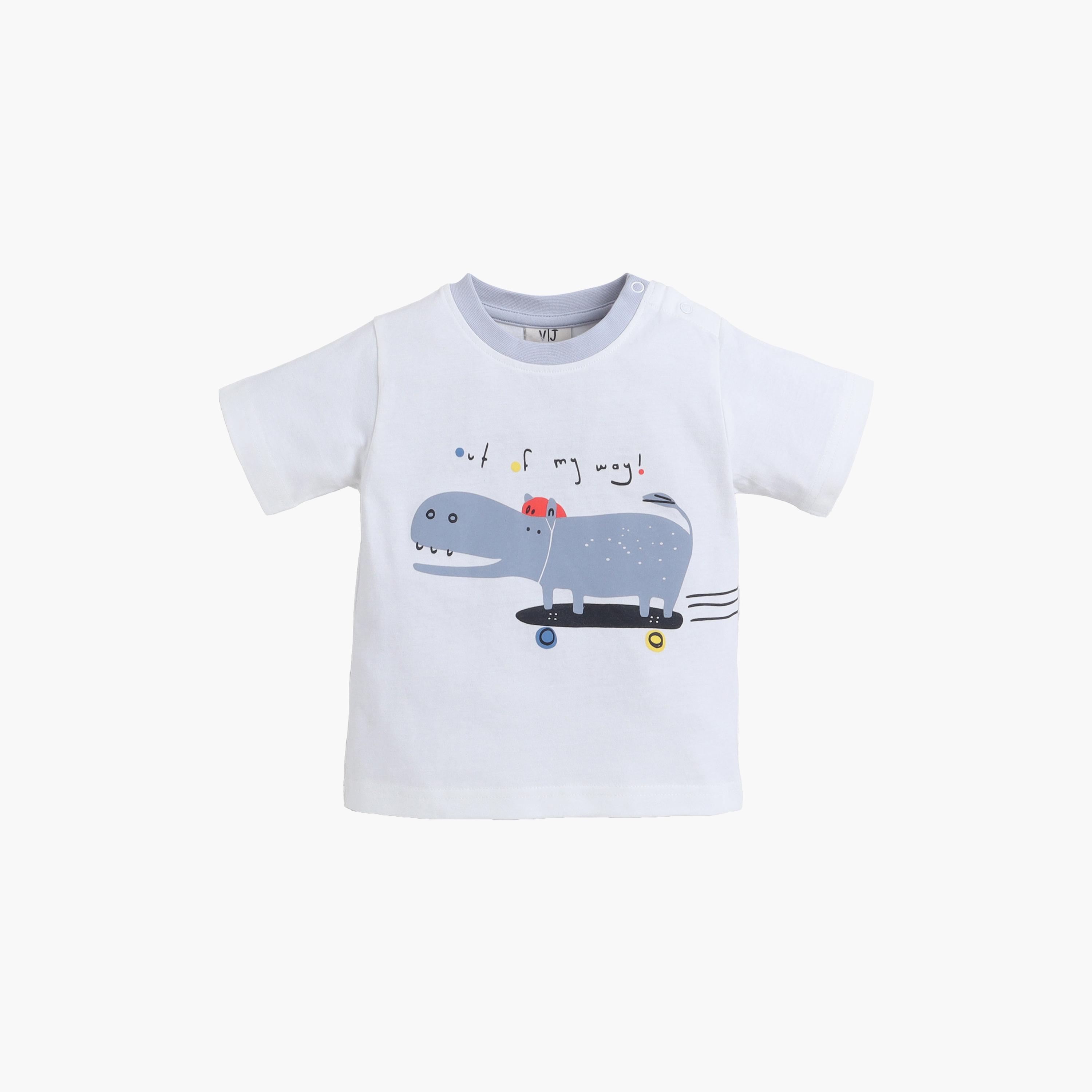 طقم تي شيرت بياقة مستديرة وشورت بطبعة سيد قشطة من فيكتور آند جين-boys-clothing-setsandcoords-image-5