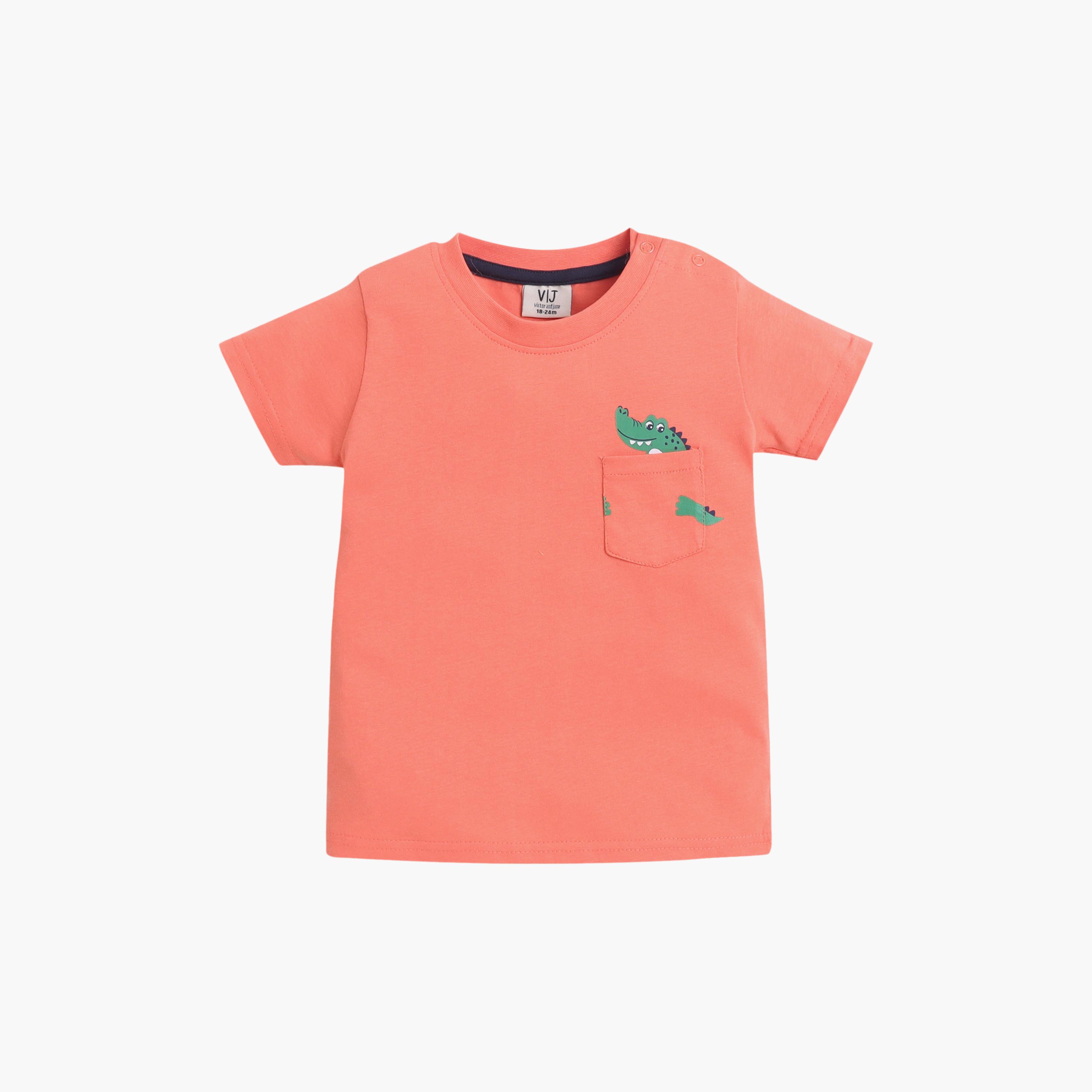 Victor and Jane 4-Piece Graphic Short Sleeves T-Shirts, Pants with Shorts-boys-clothing-setsandcoords-image-14