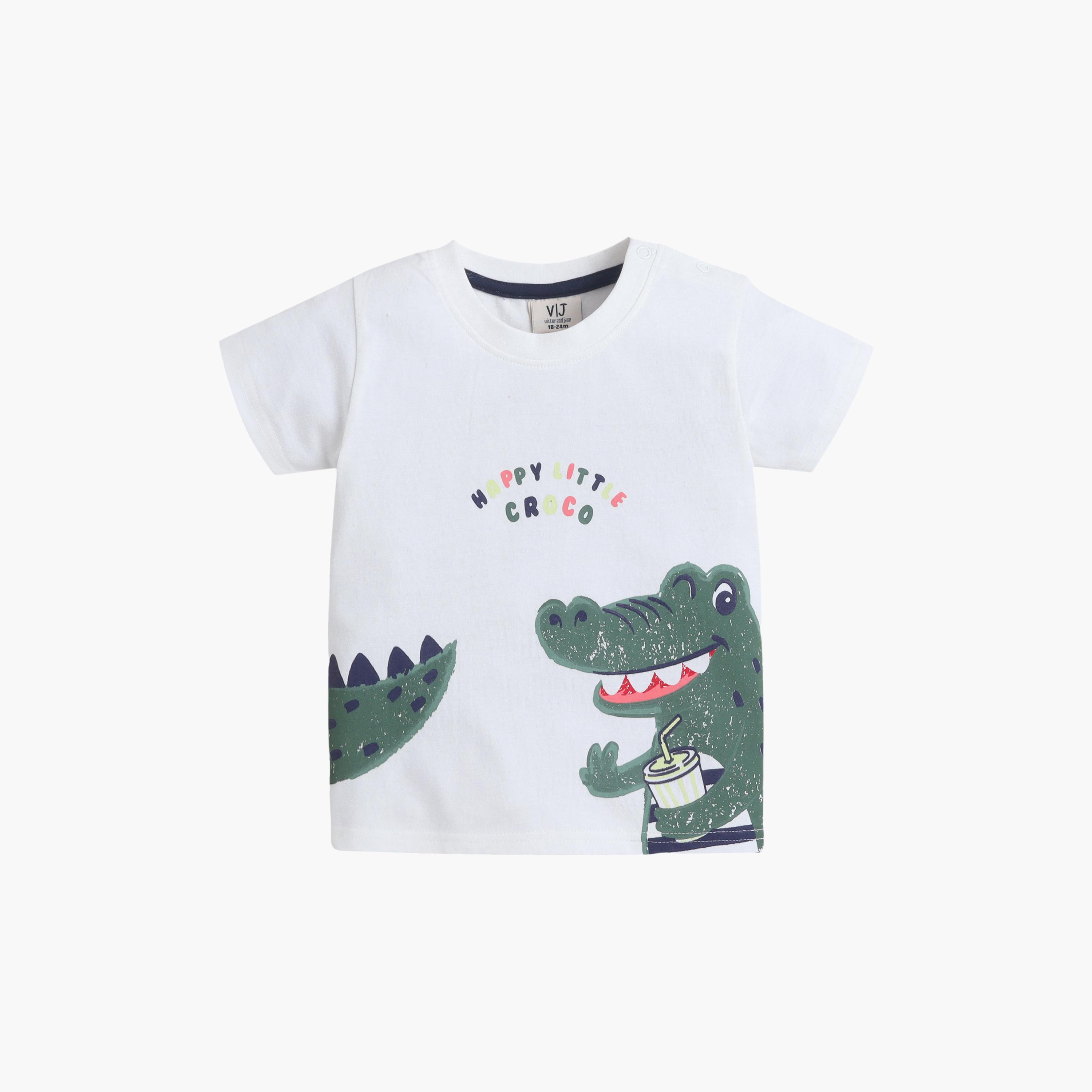 Victor and Jane 4-Piece Graphic Short Sleeves T-Shirts, Pants with Shorts-boys-clothing-setsandcoords-image-15